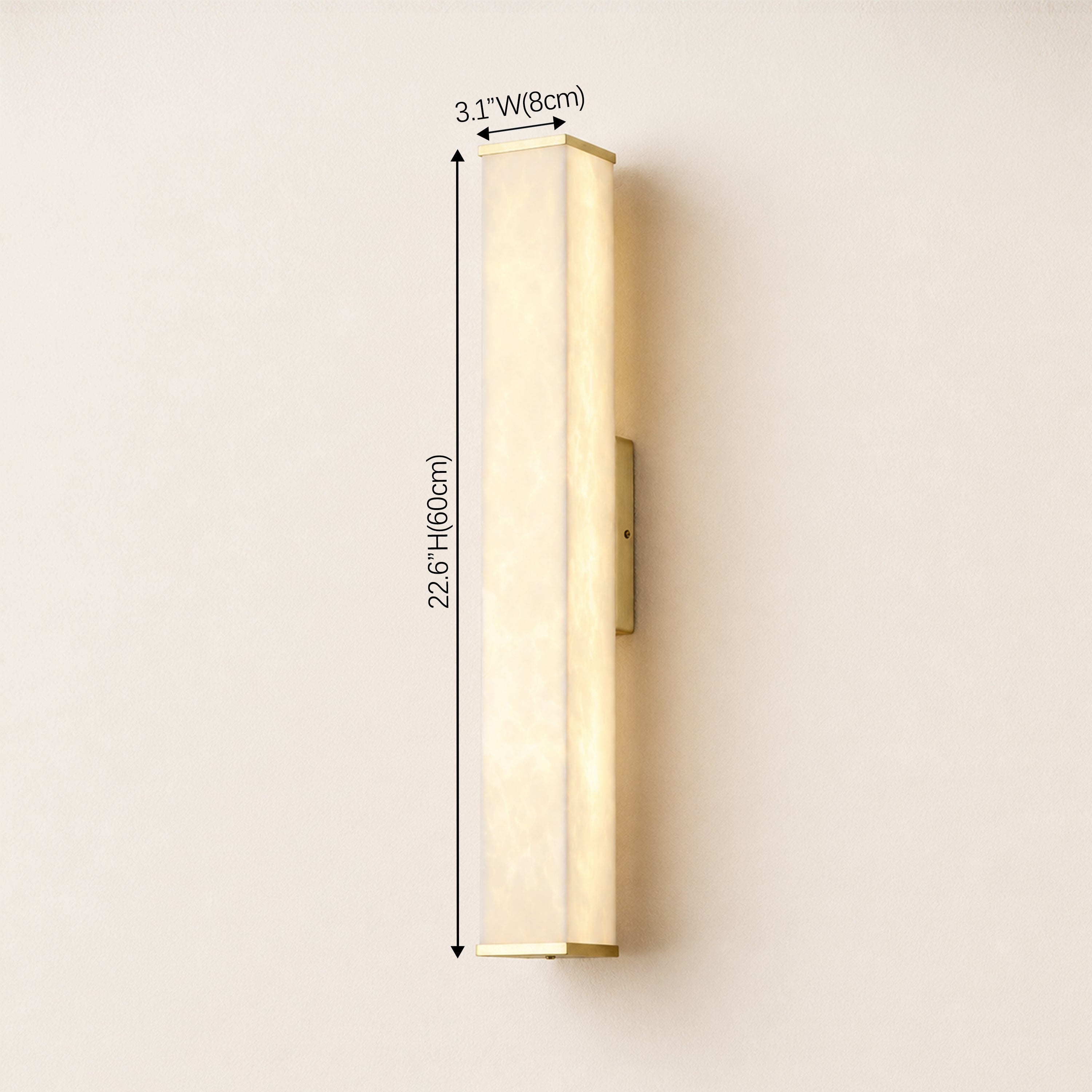 Valoria Alabaster Rectangular Wall Sconce