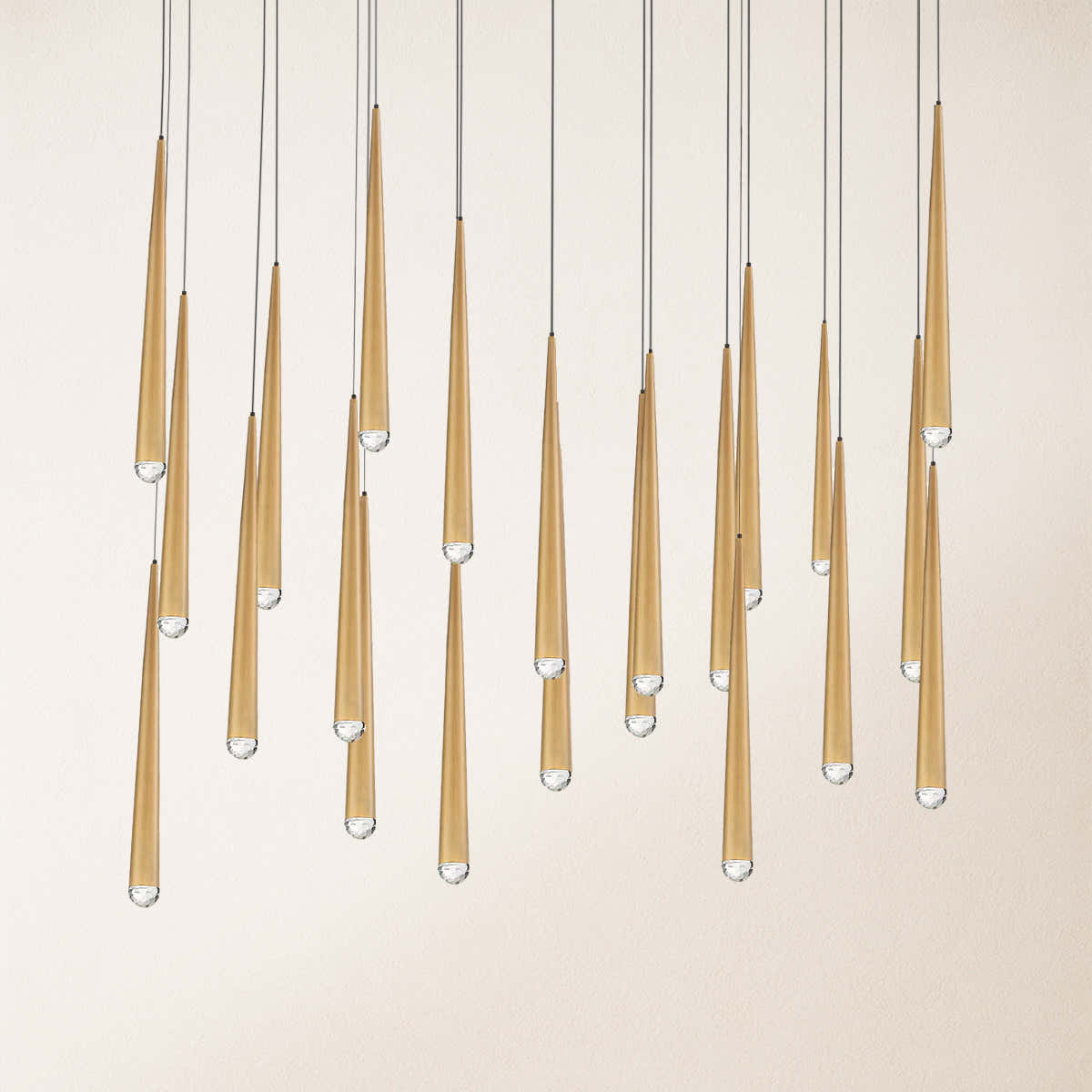 Anthropology Rectangle Crystal Pendant 137cm W