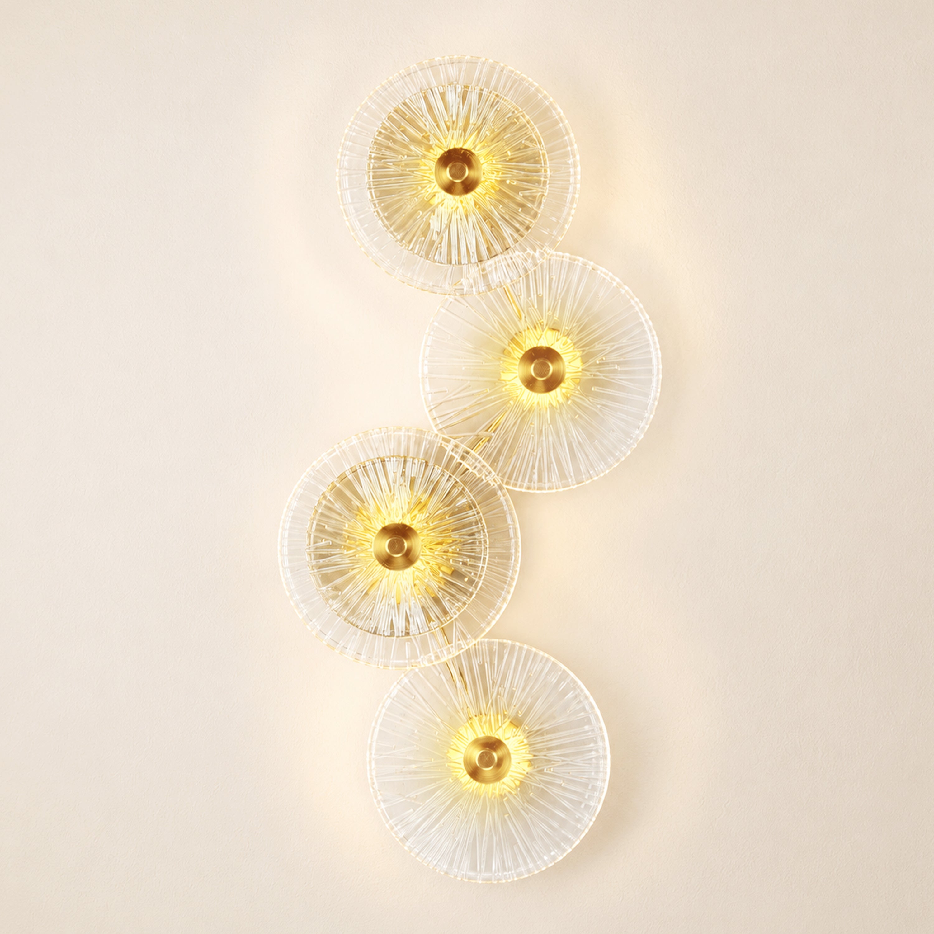 Auriotus Glass Lotus Leaf Wall Sconce