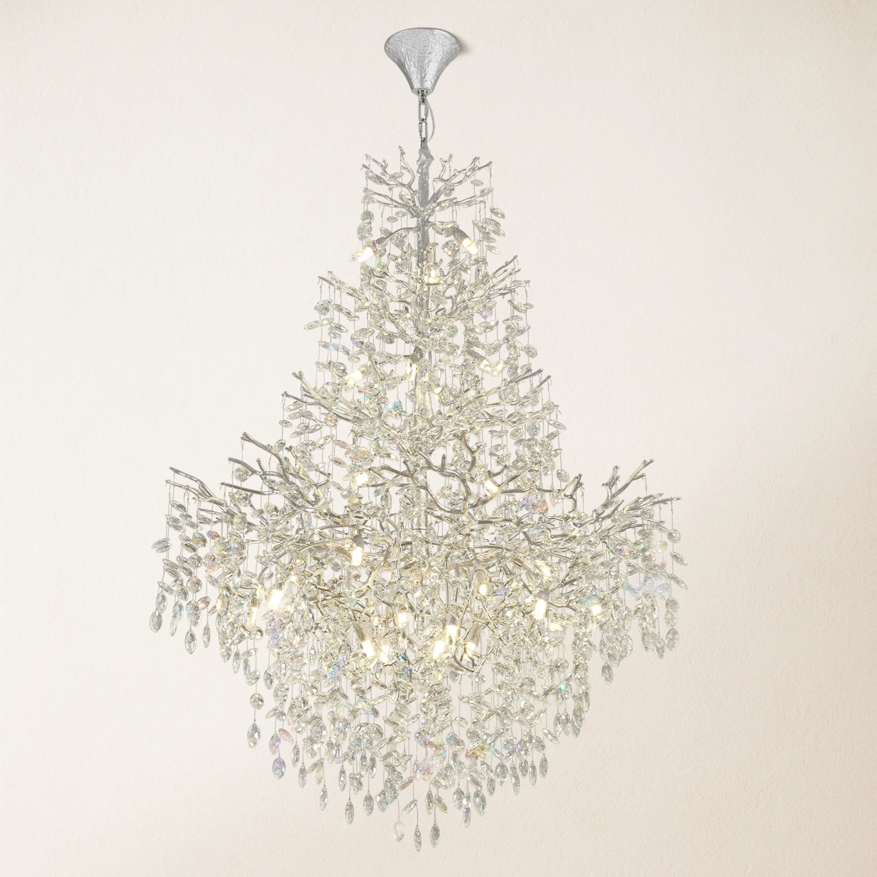Frostleaf Crystal Cascade Grand Staircase Chandelier 165cm H
