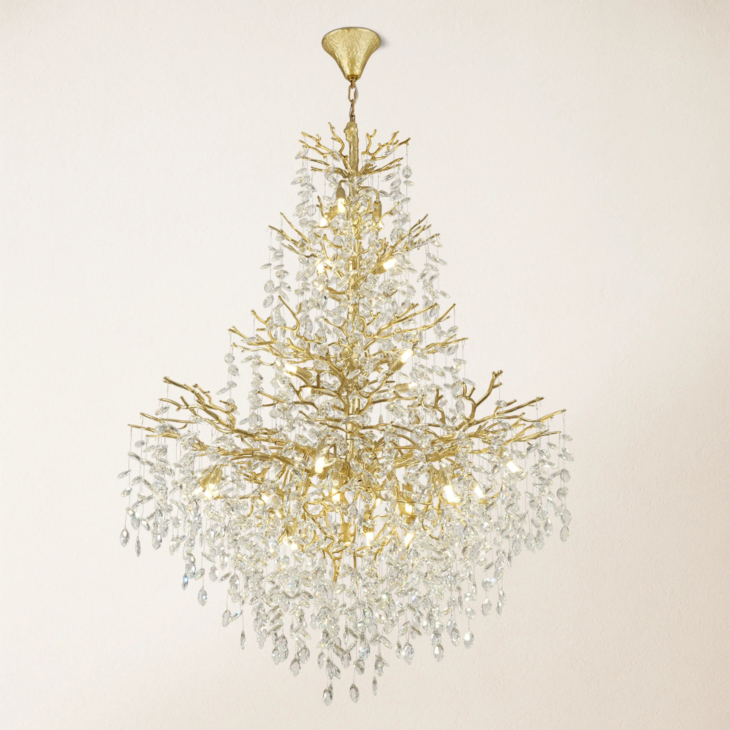 Frostleaf Crystal Cascade Grand Staircase Chandelier 165cm H