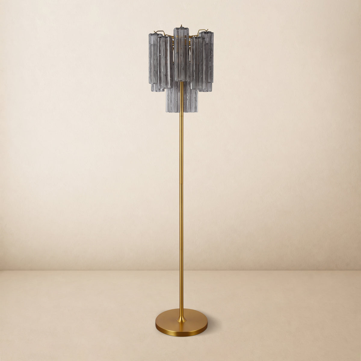 Lumeris Glass Tiered Floor Lamp 13.7"D
