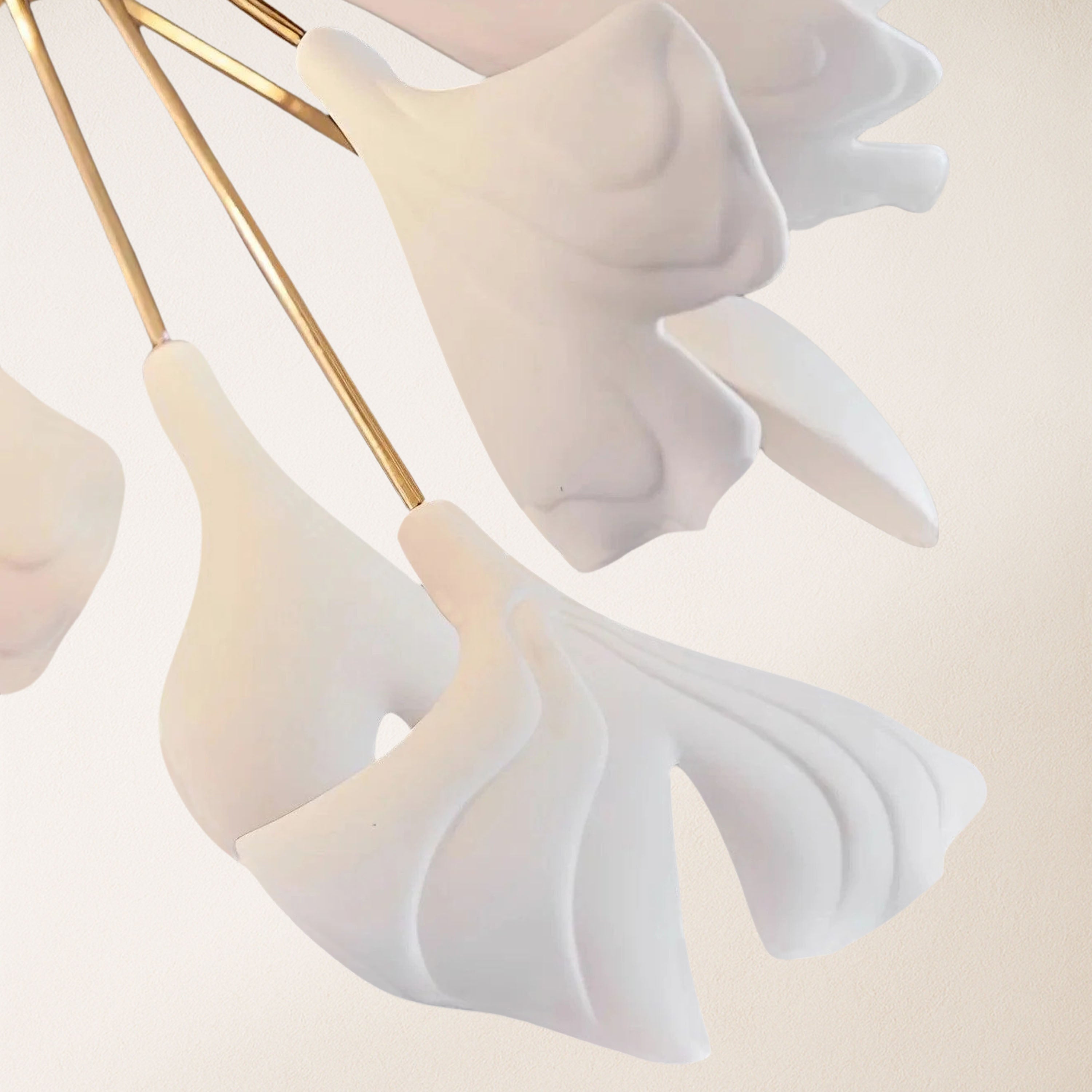 Twilight Branches Ceramic Ginkgo Chandelier 105 cm D