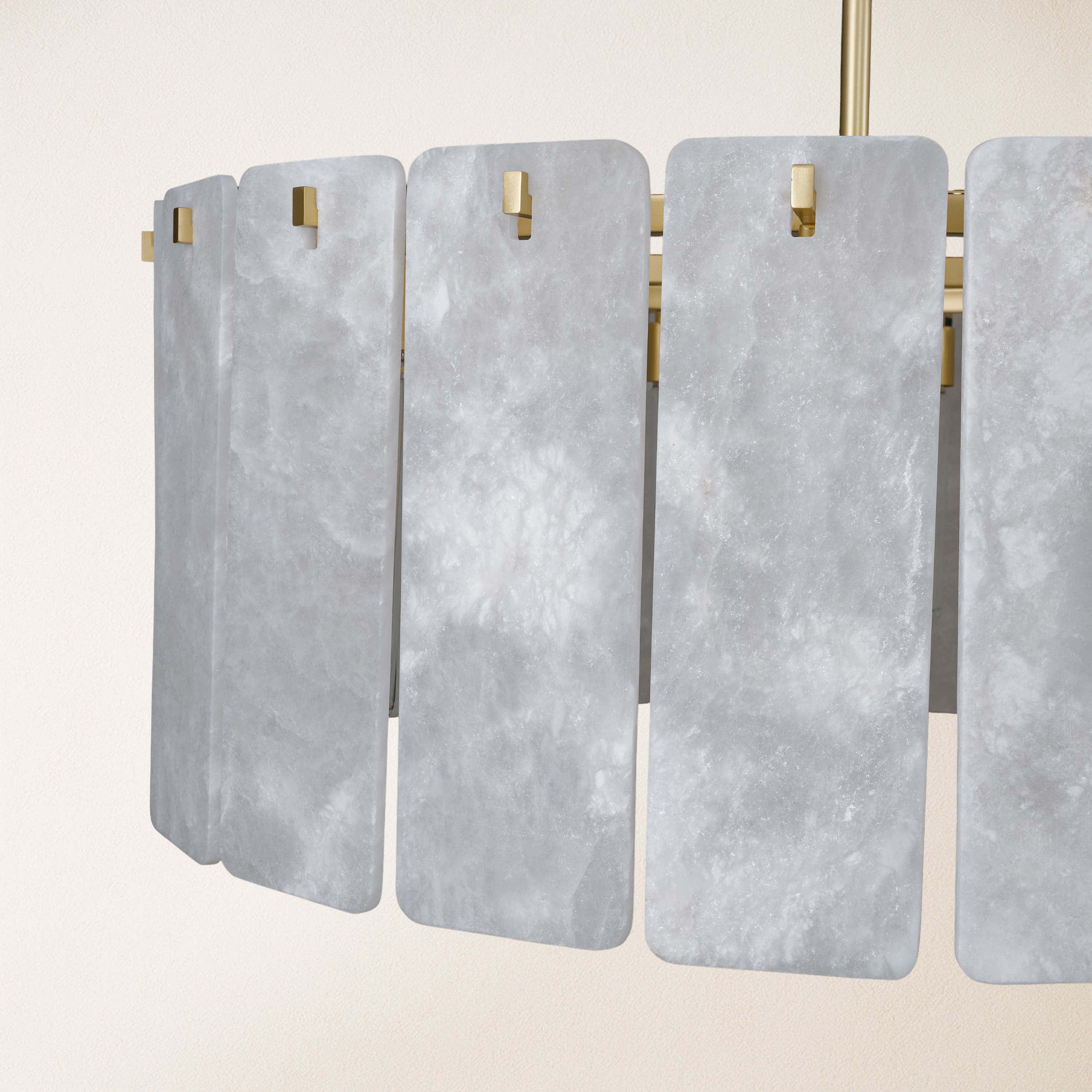 Lunara Alabaster Round Chandelier 91 cm W