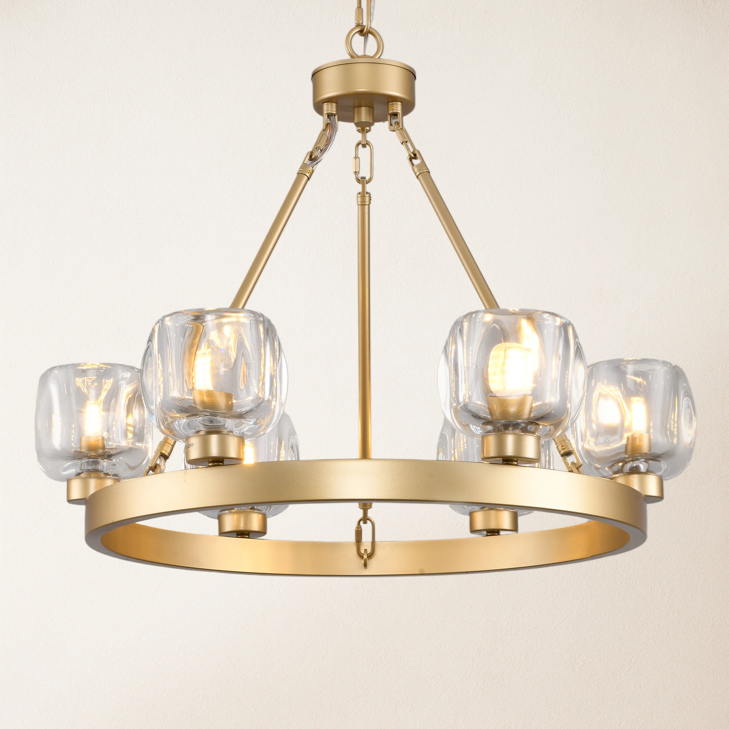 Vellum Round Chandelier 24"D