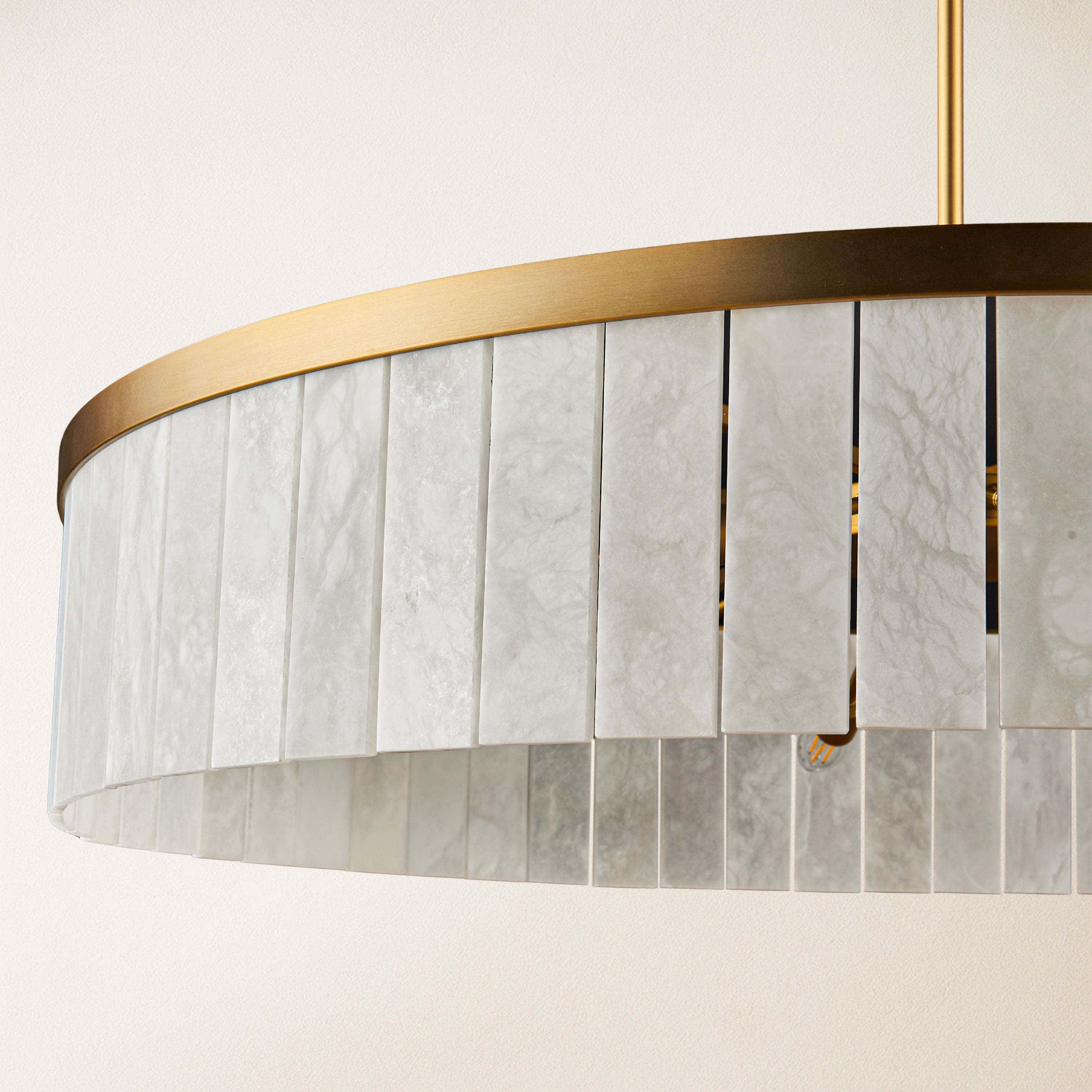 Janina Alabaster Round Chandelier 105cm D