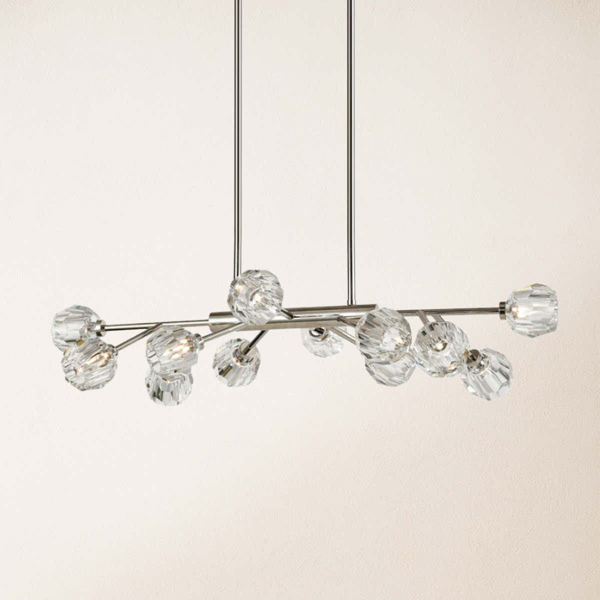 Parisian Crystal Linear Chandelier 122 cm L