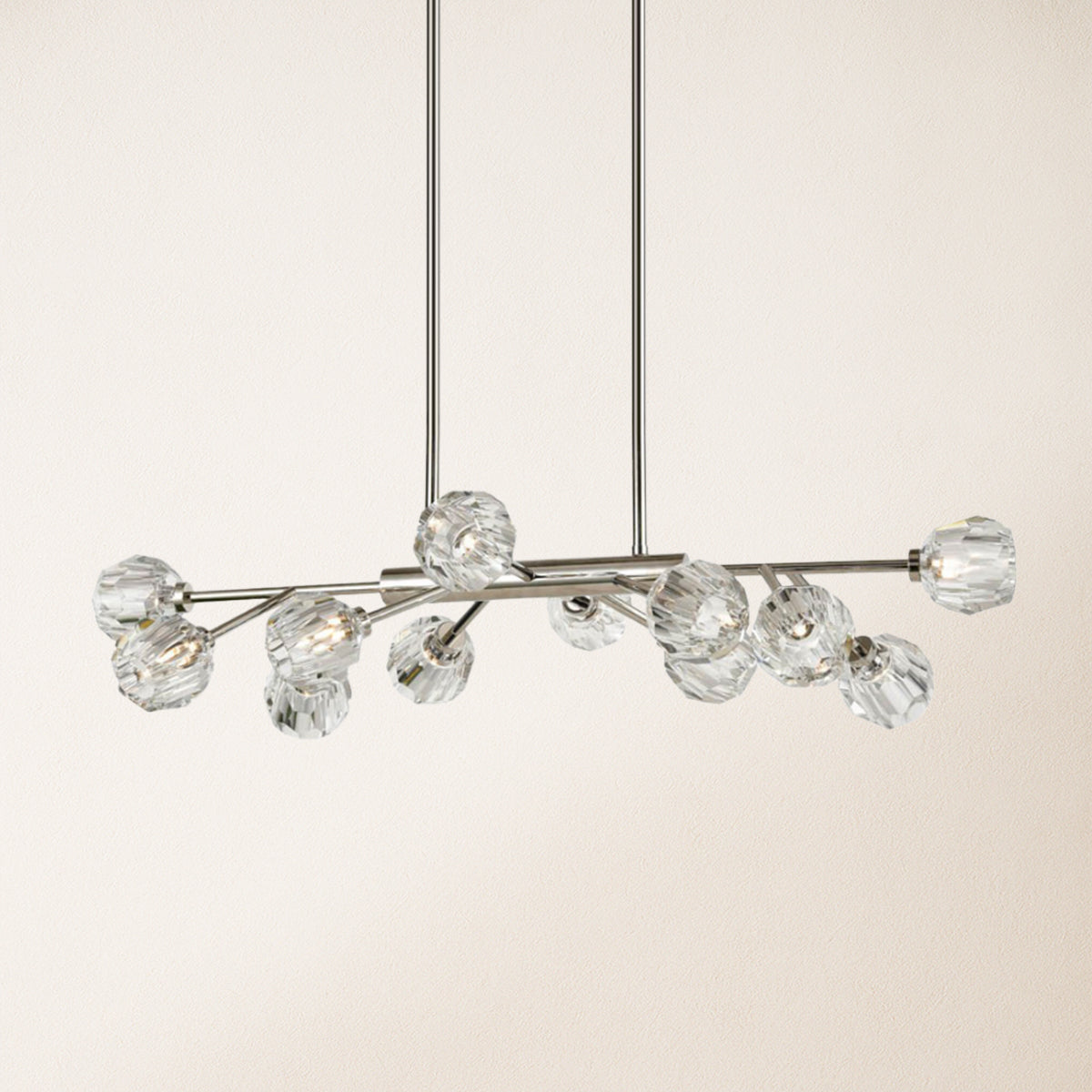 Parisian Crystal Linear Chandelier 122 cm L