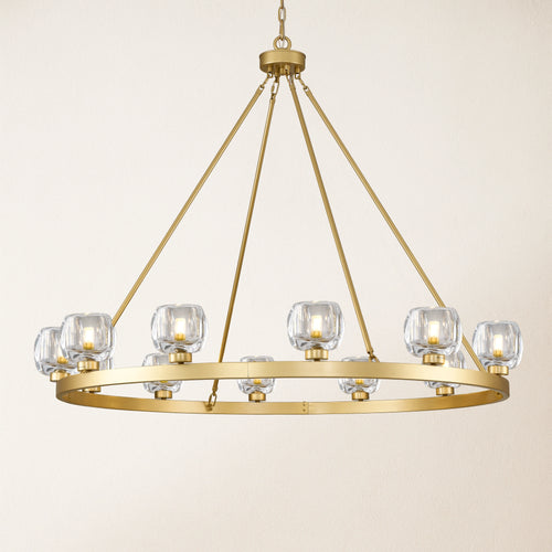 Vellum Round Chandelier 122cm D