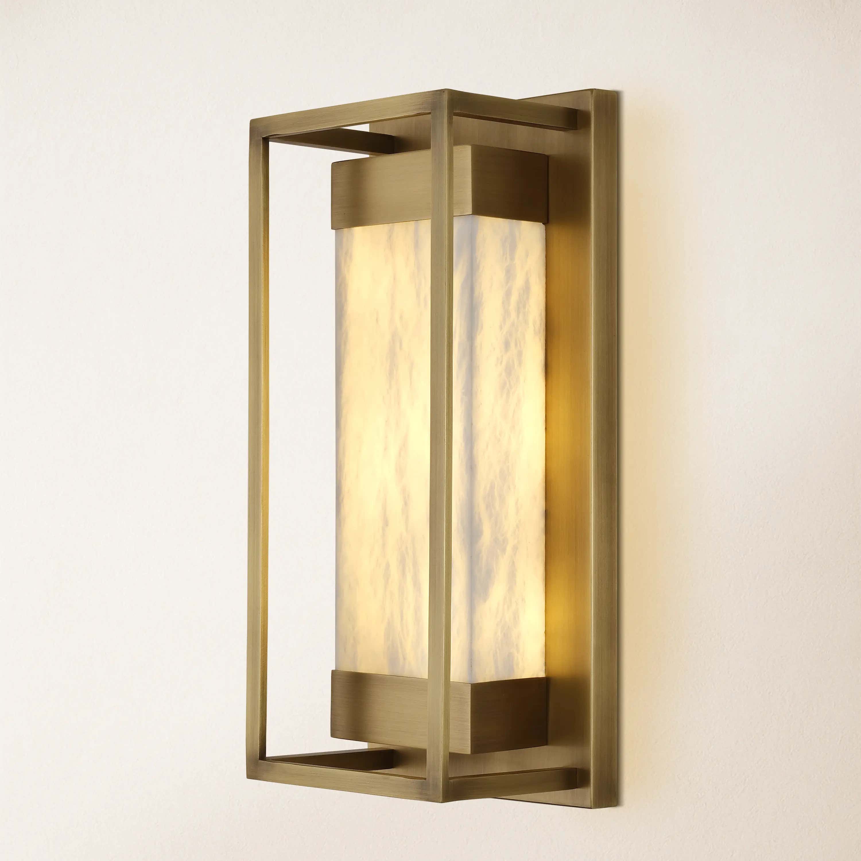 Bravura Alabaster Wall Sconce 16"H