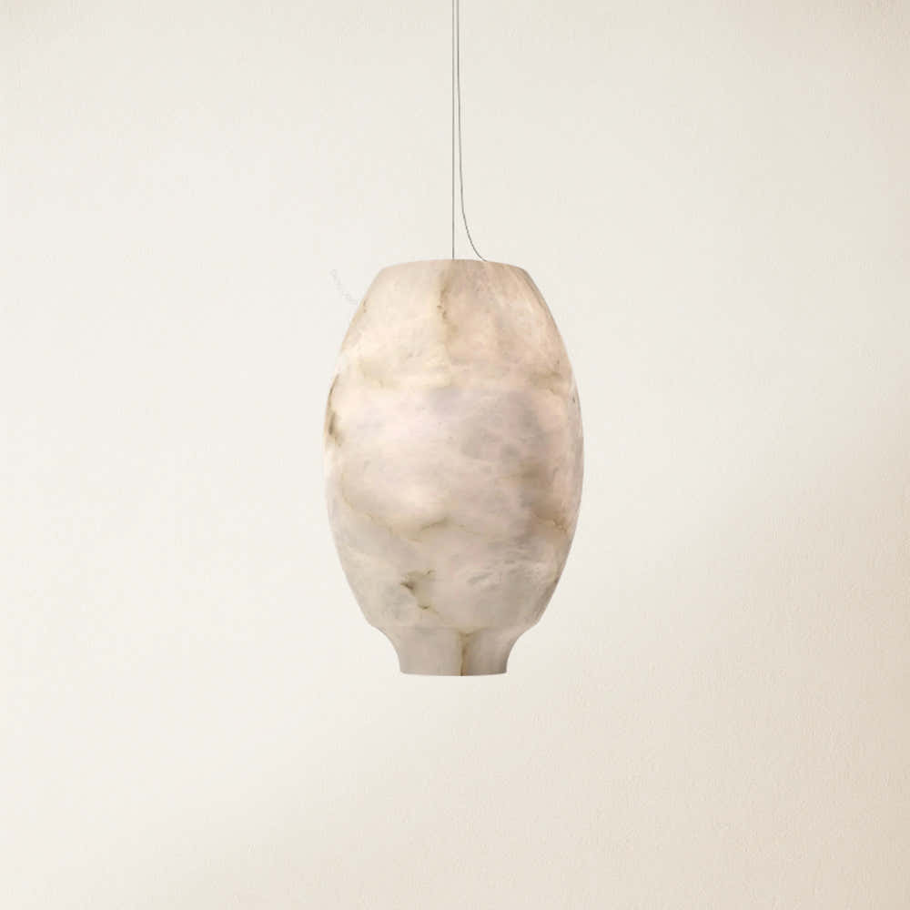 Dadaly Alabaster Lantern Small Art Round Pendant 20cm W