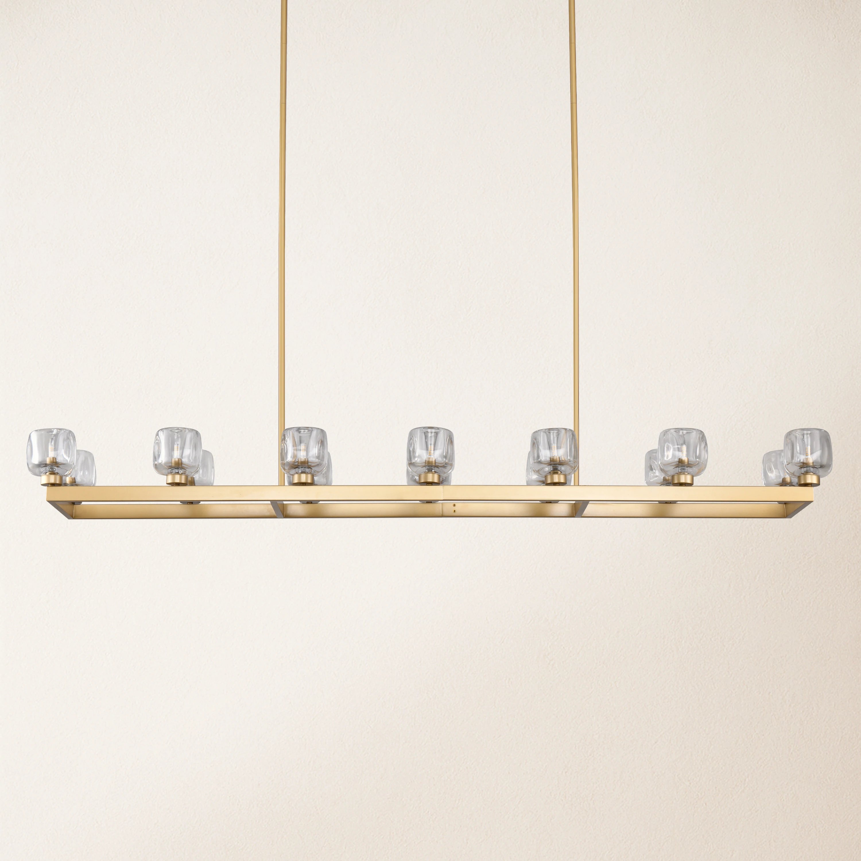 Vellum Rectangular Chandelier 68"W