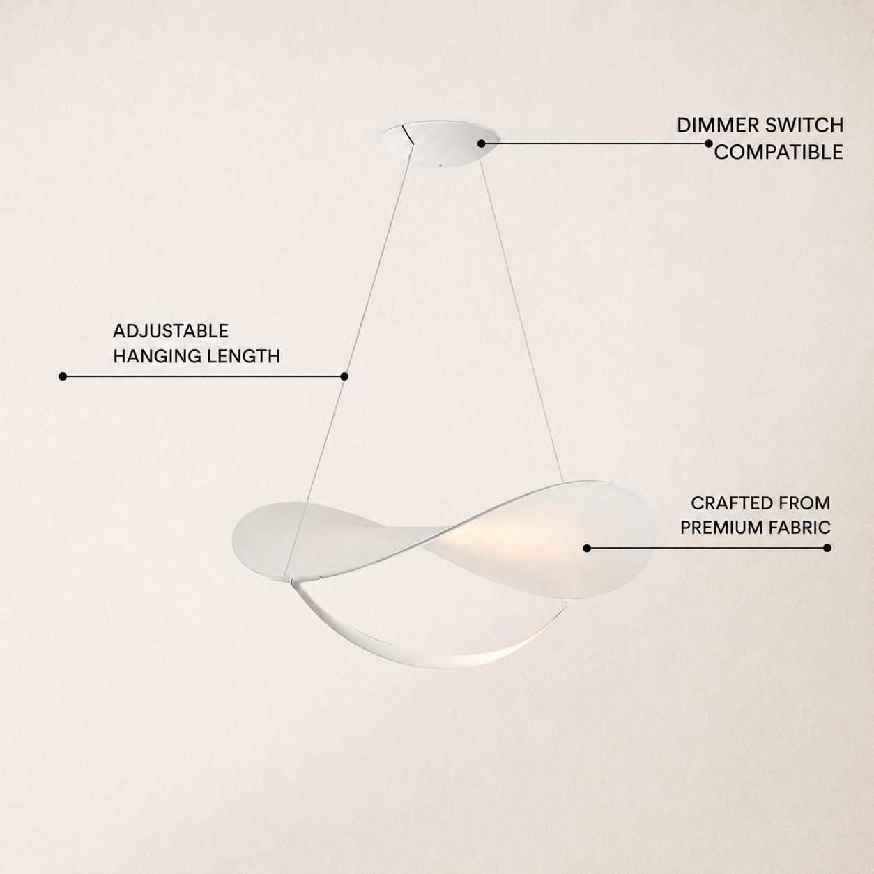 Luvra Floating Arc Pendant Light
