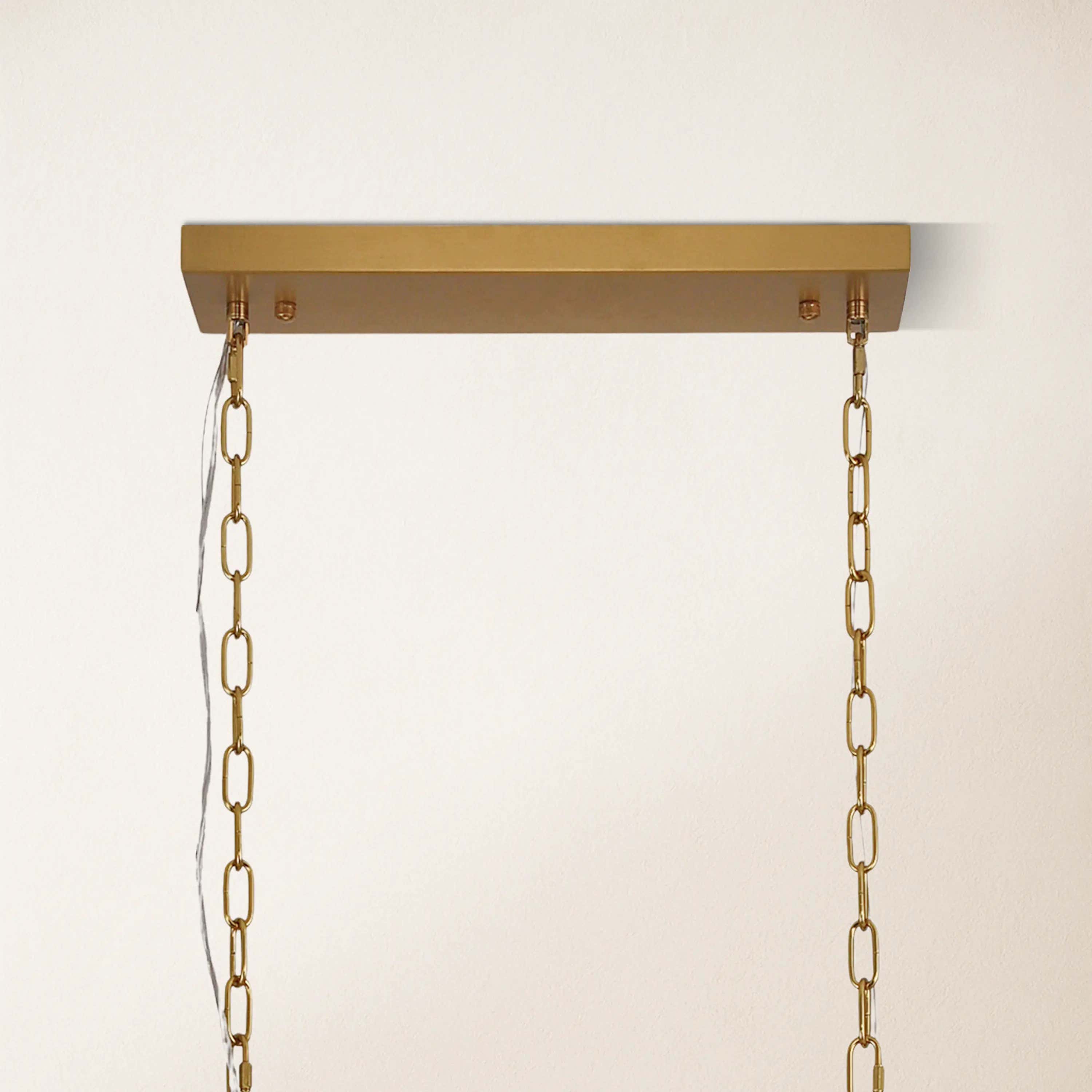 Caldera Alabaster Rectangular Chandelier 40"