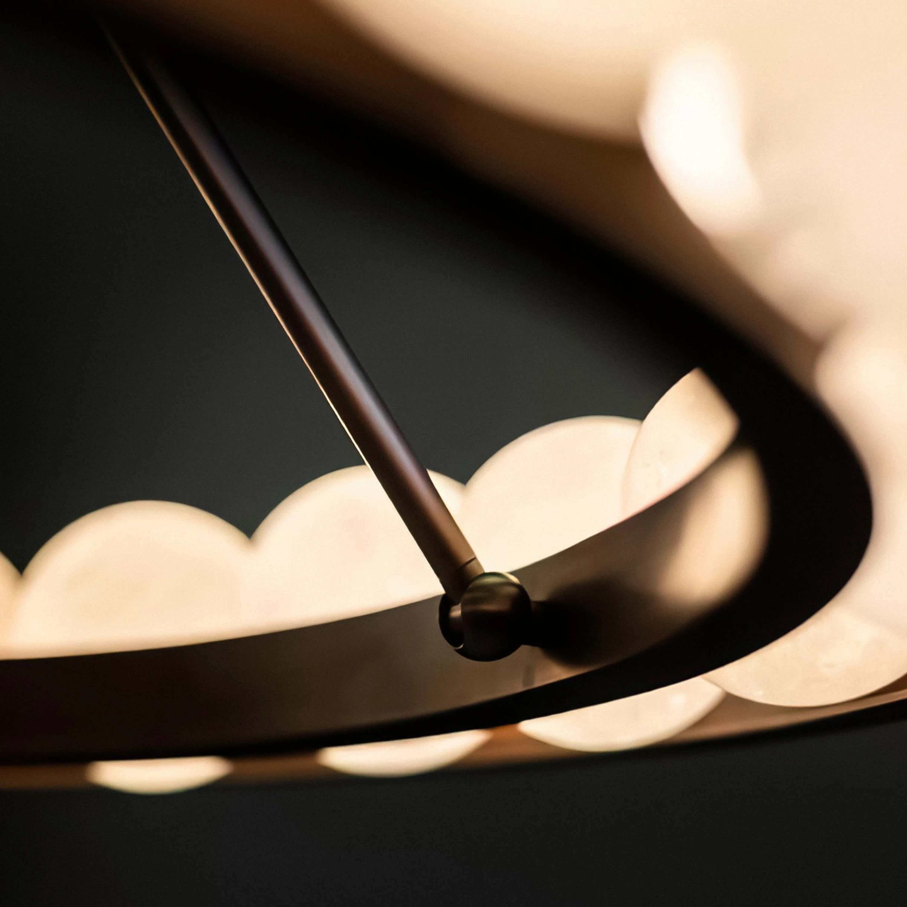 Nami Alabaster Global Suter Chandelier 46"D#Finish_Gold