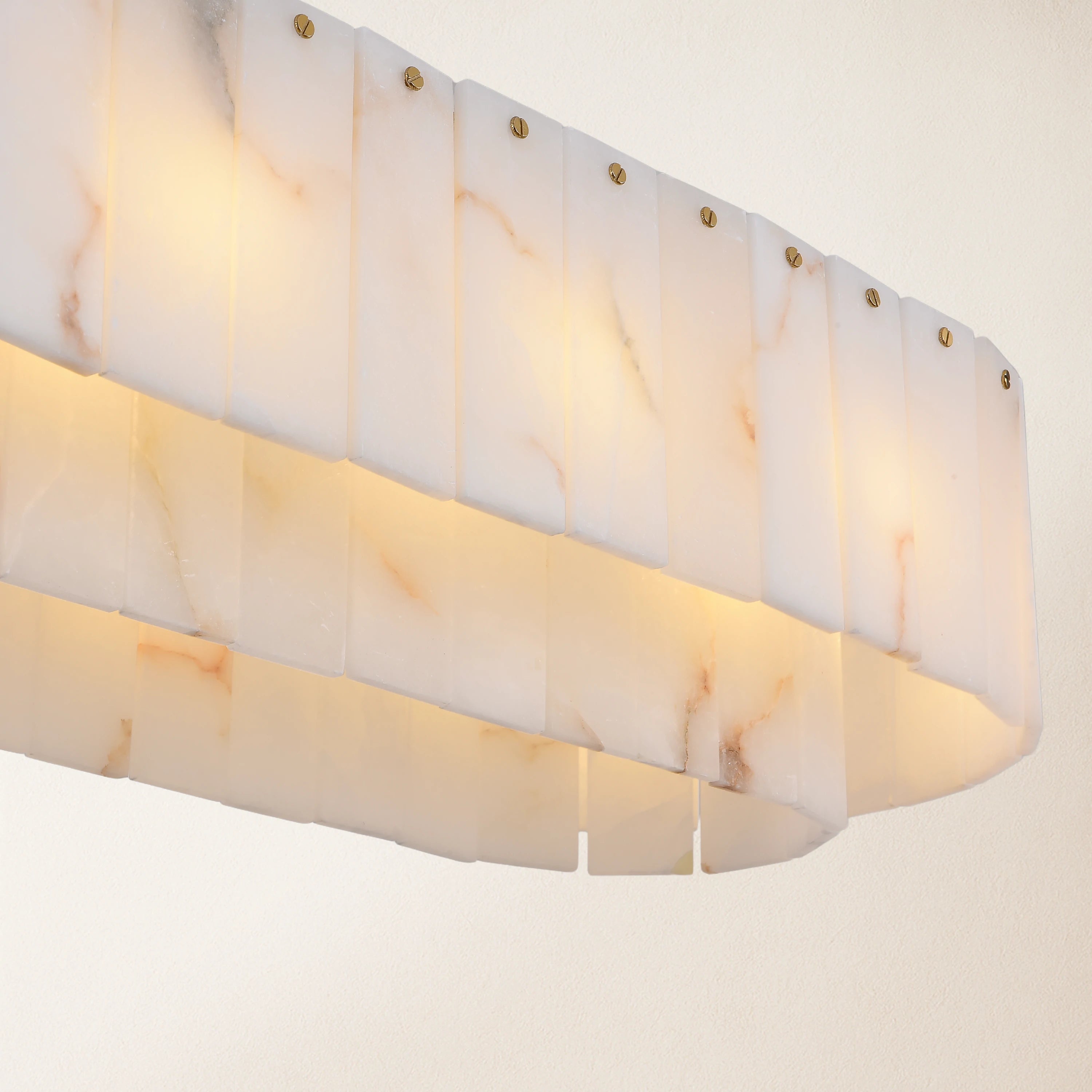 Sawyer Alabaster Rectangle Chandelier 102cm L