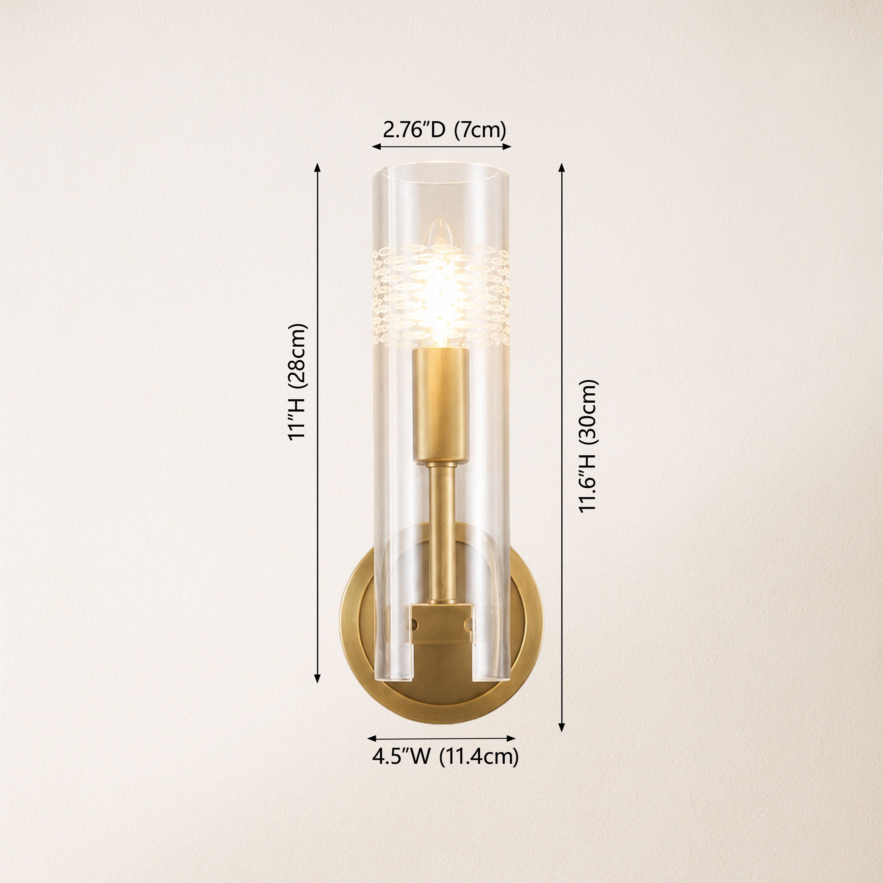 Aureline Glass Wall Sconce