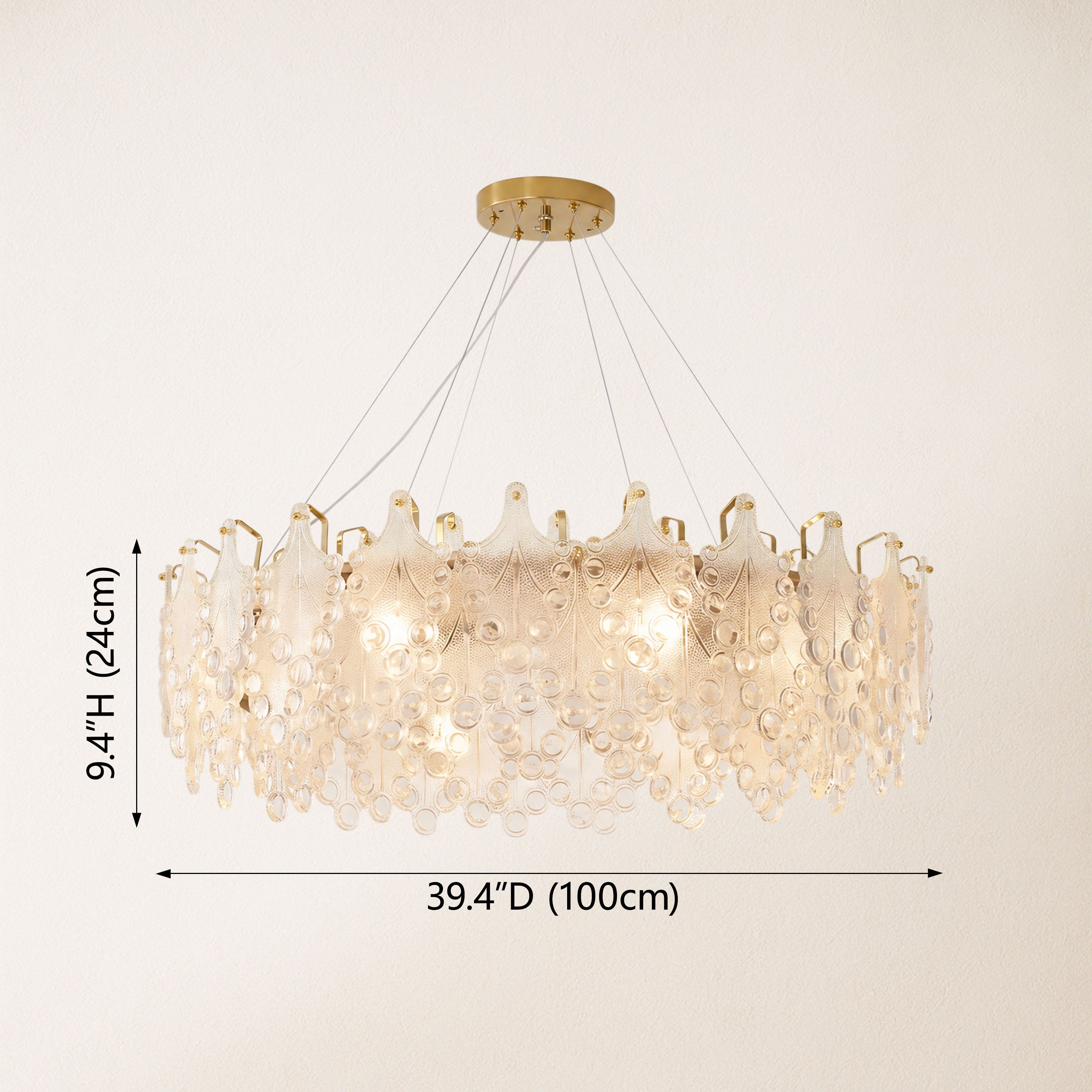 Veliora Layered Glass Chandelier