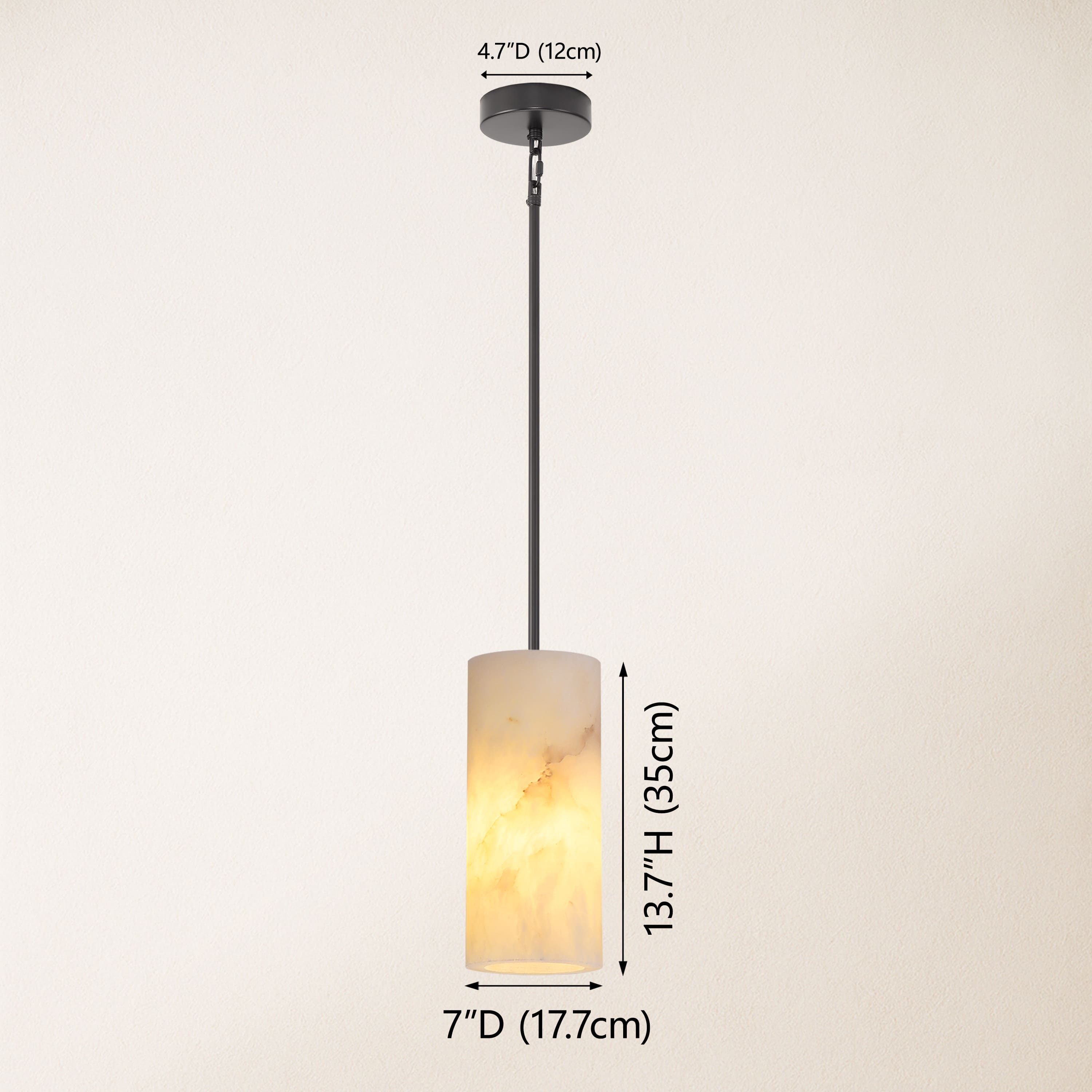 Arlo Alabaster Pendant Lights 17.7cm D