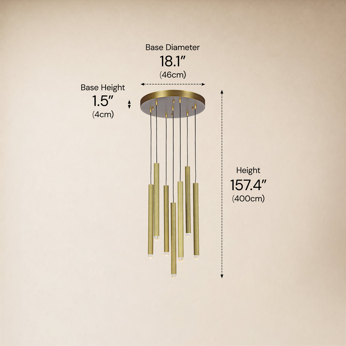 Lyrion Crystal Cylinder Round Chandelier 18.1"D