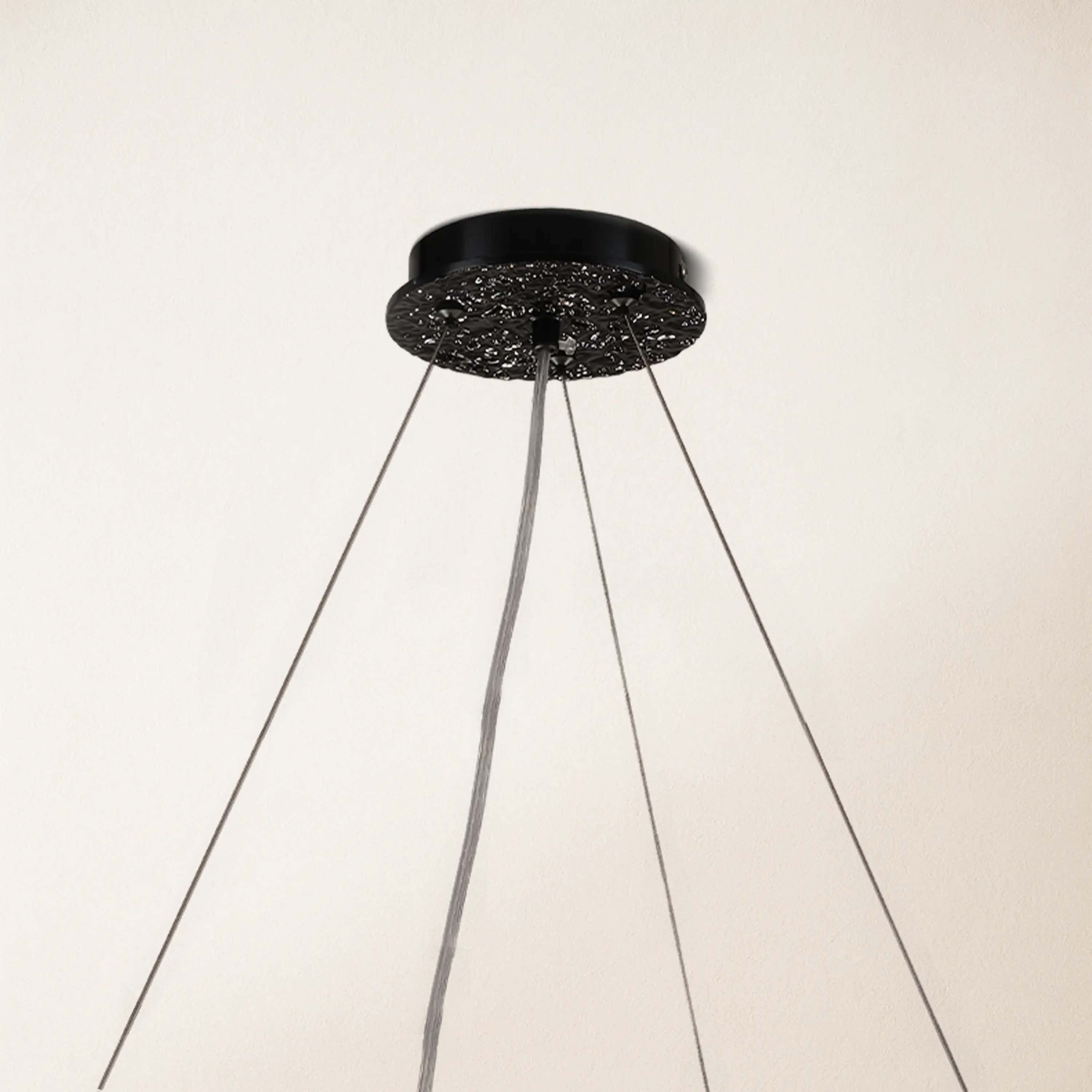 Frostleaf Crystal Cascade Branch Round Chandelier 76cm