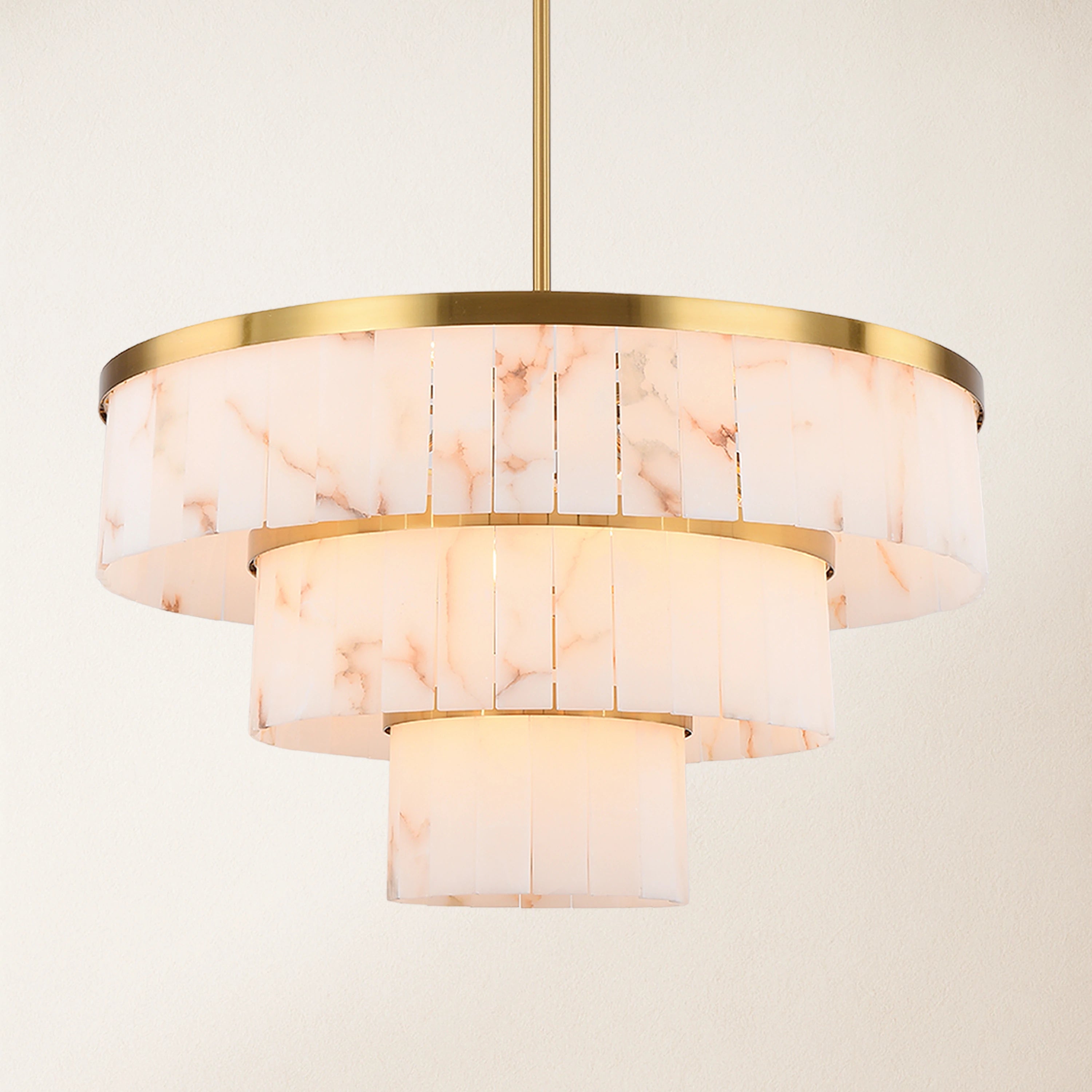 Solmare Alabaster Round Chandelier 86cm