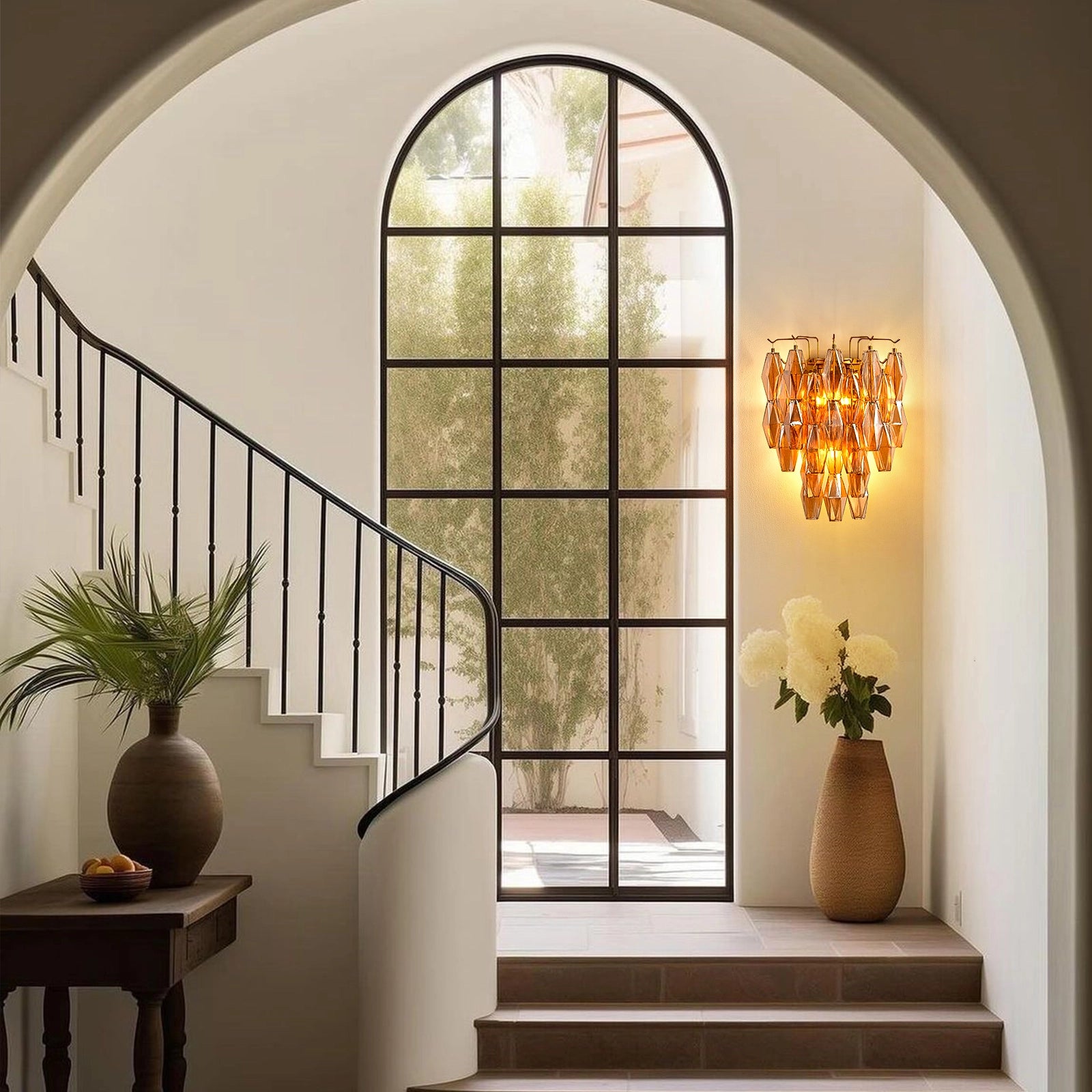 Celestial Drop Glass Wall Sconce 50cm H