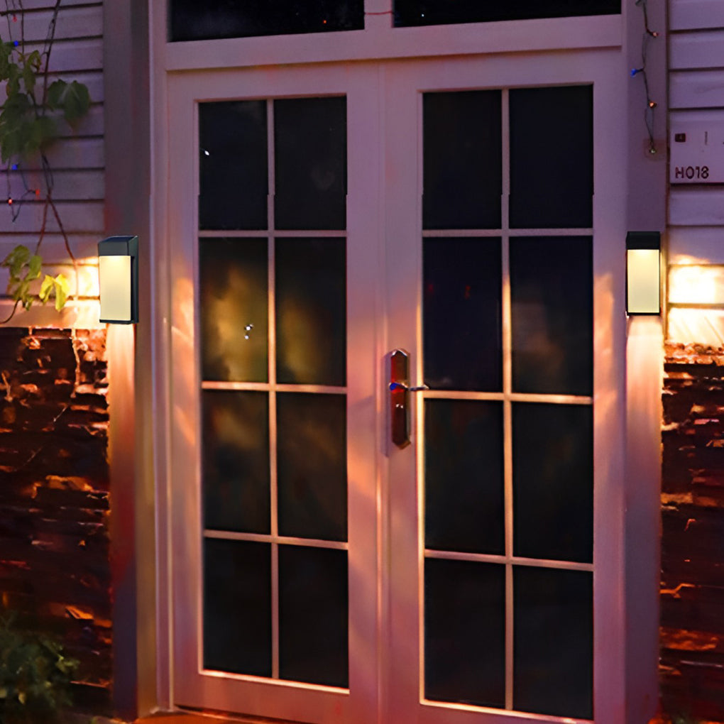 Kraken Rectangular Solar Outdoor Wall Light 2 Pcs