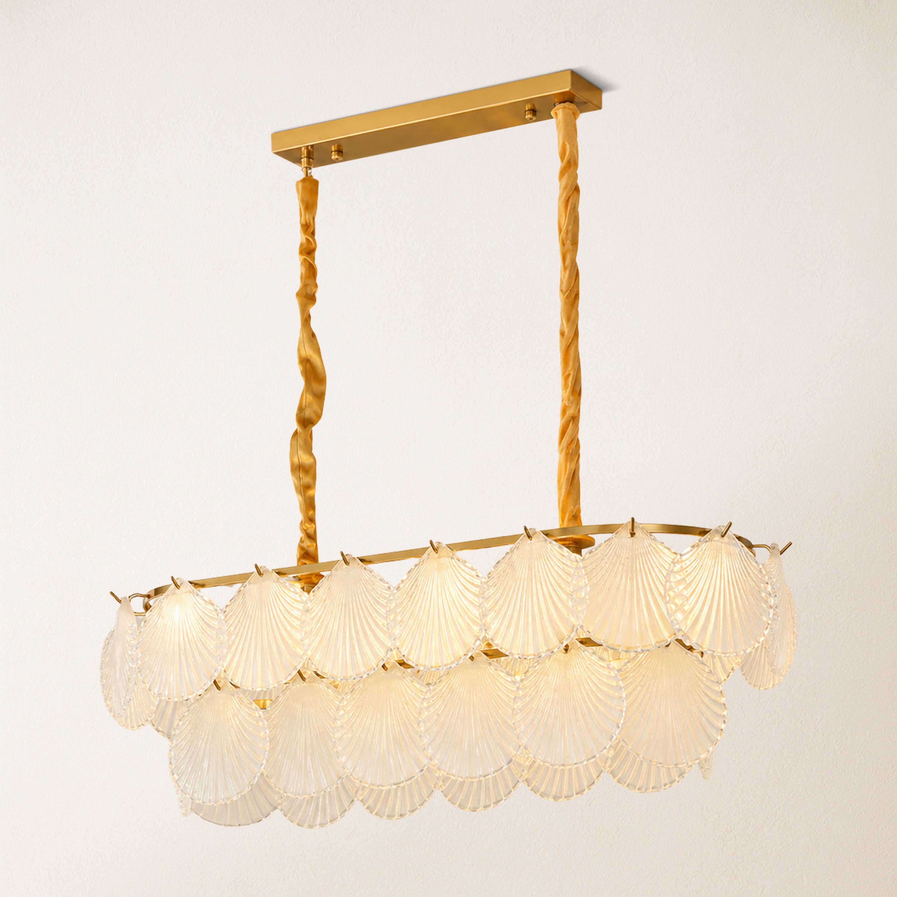 Marivelle Luxury Shell Glass Chandelier
