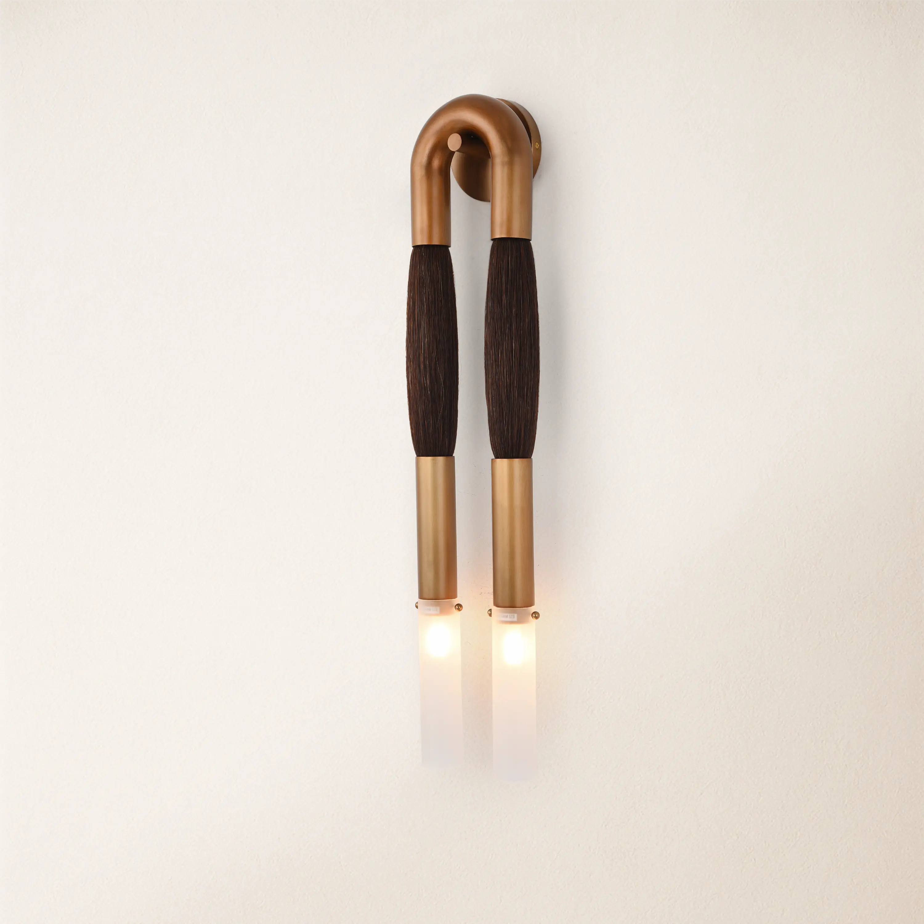 Horsehair Solid Brass Wall Sconce 76cm H