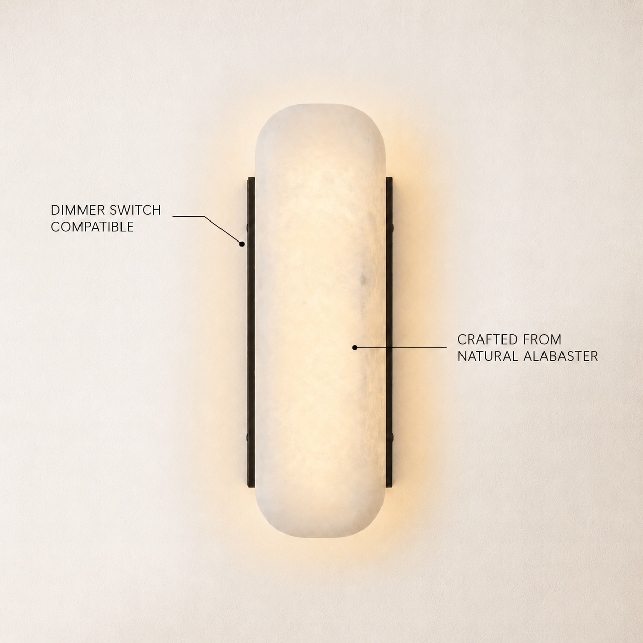 Valora Alabaster Capsule Wall Sconce