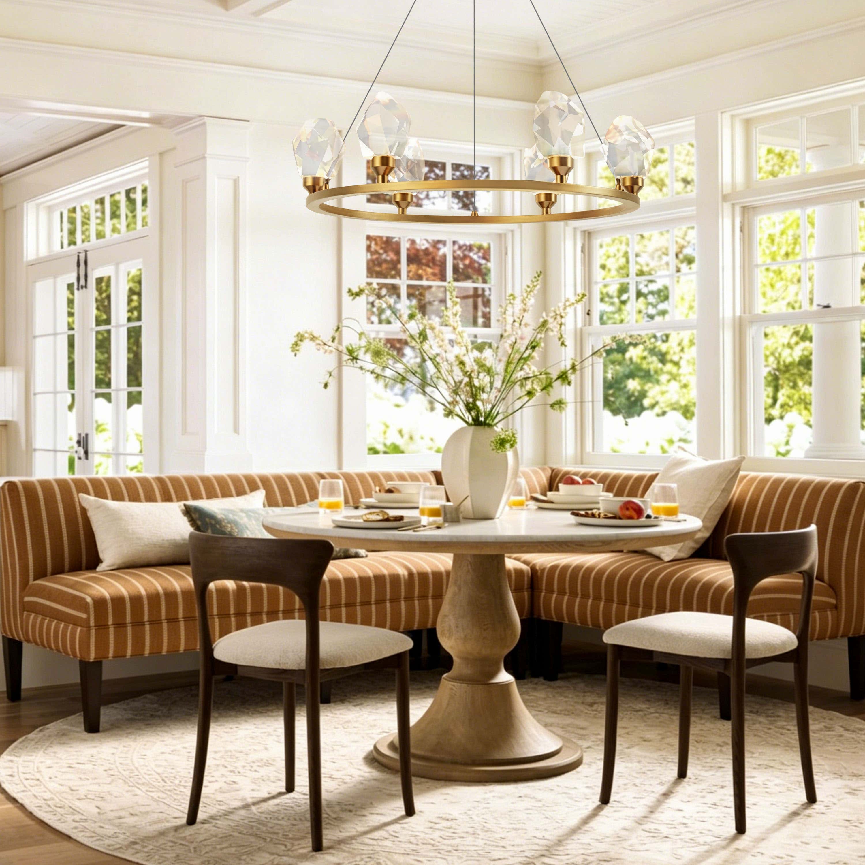 Aurelium Halo Crystal Round Chandelier