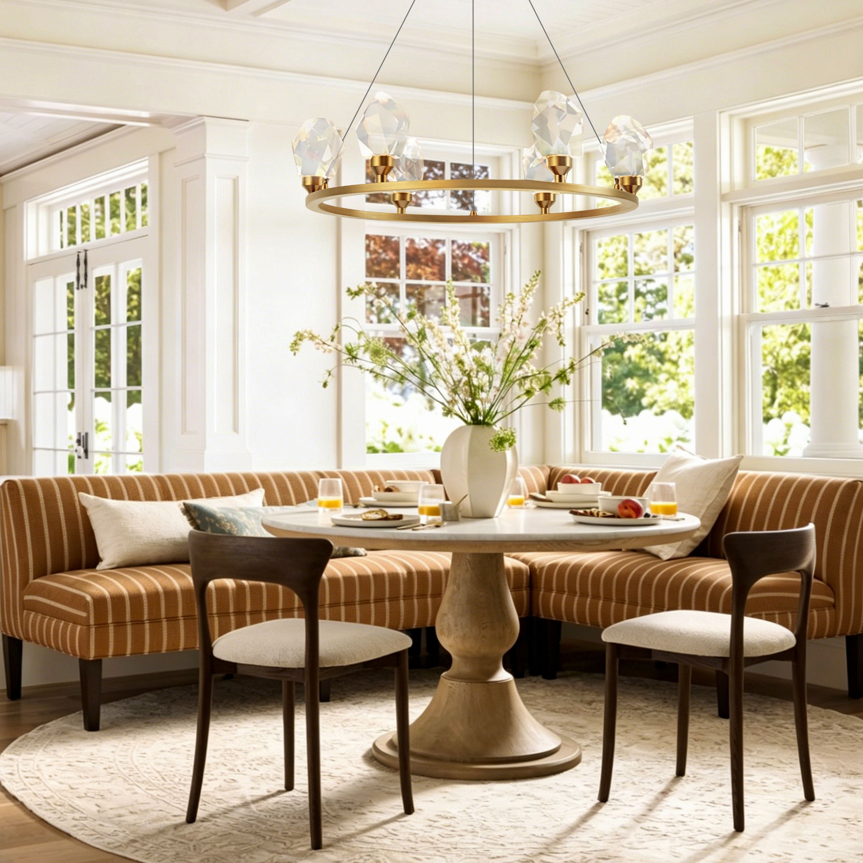 Aurelium Halo Crystal Round Chandelier