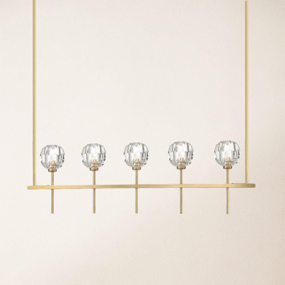 Parisian Crystal Linear Chandelier 117 cm L