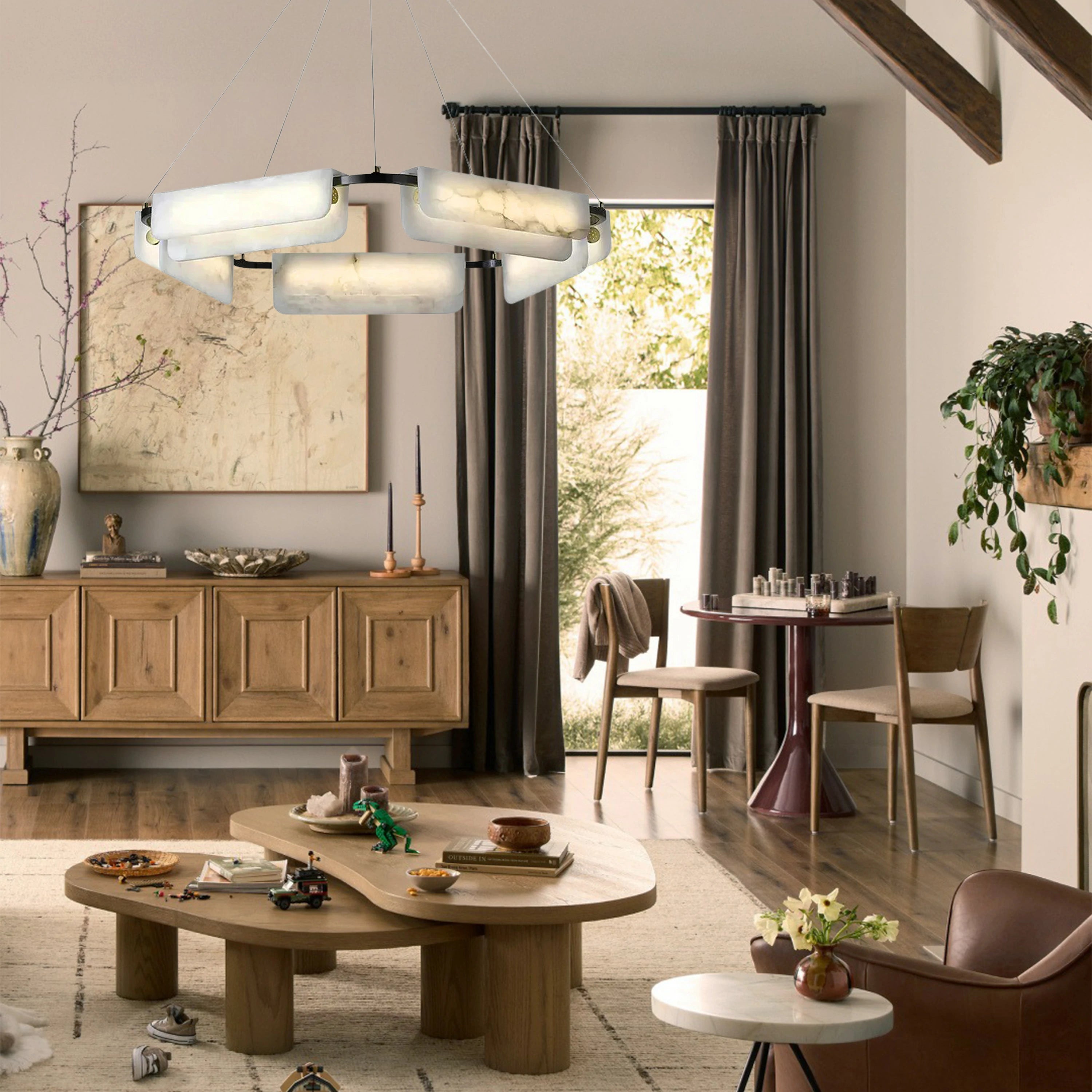 Deli Alabaster Chandelier 80cm D