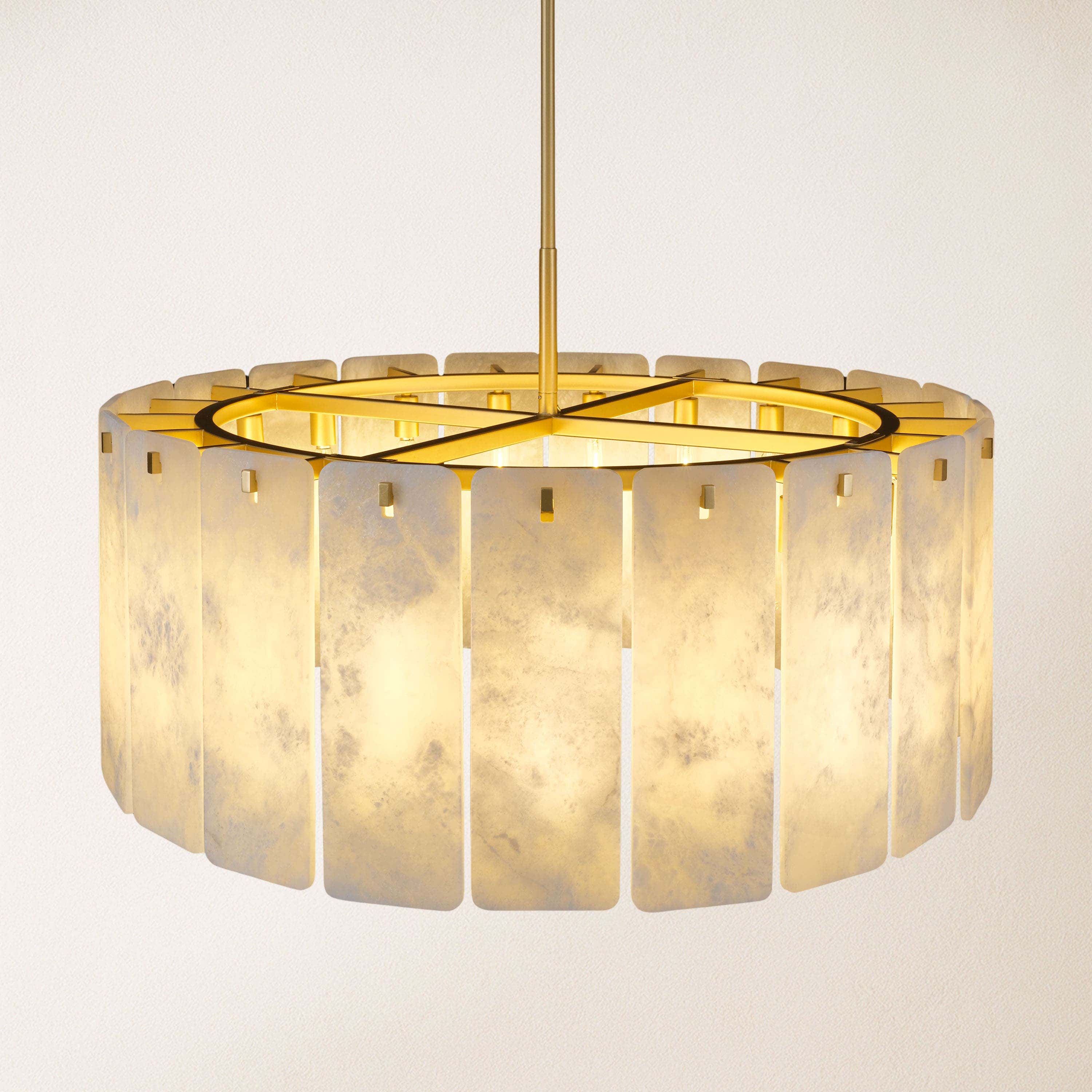 Lunara Alabaster Round Chandelier 91 cm W