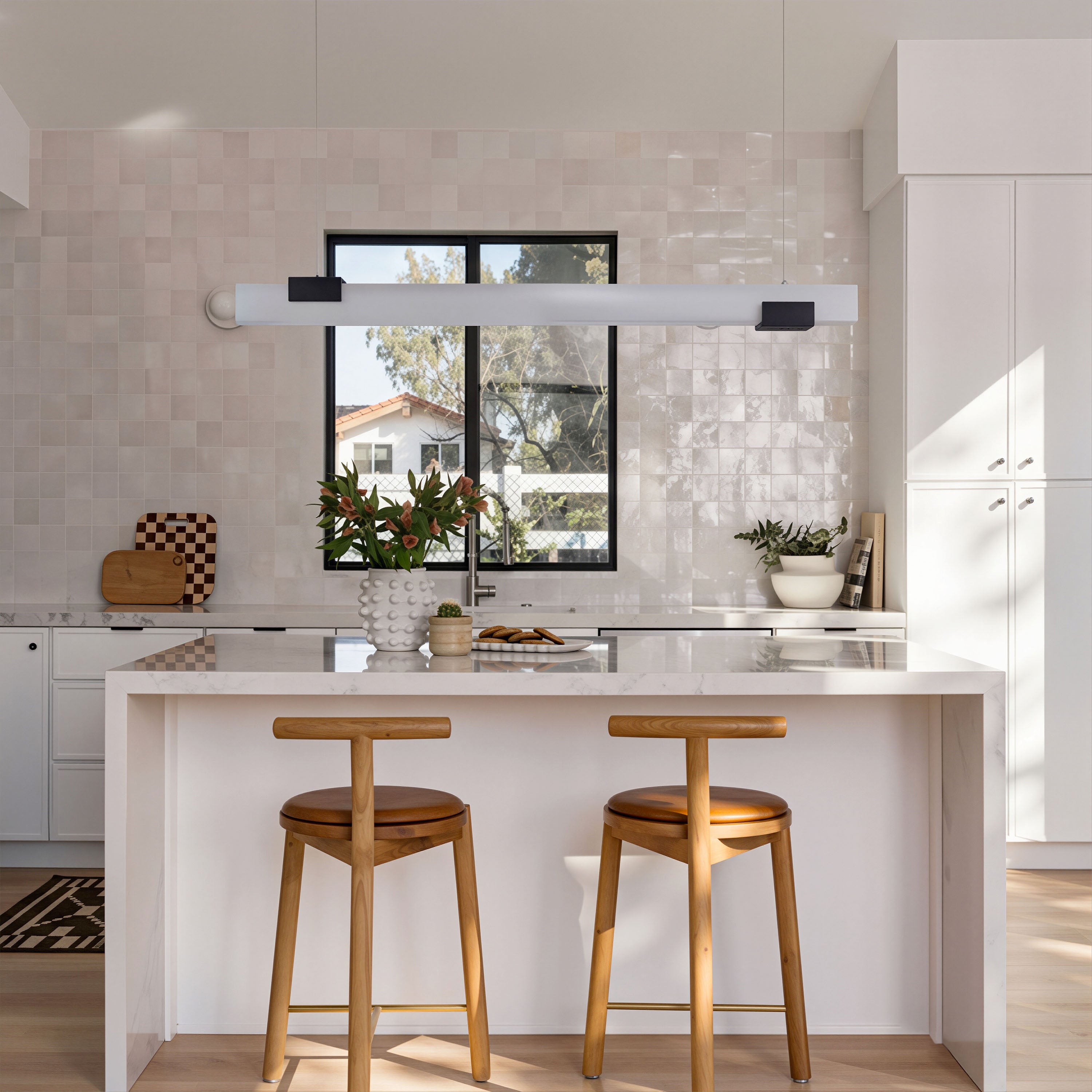 Caliora Alabaster Linear Chandelier