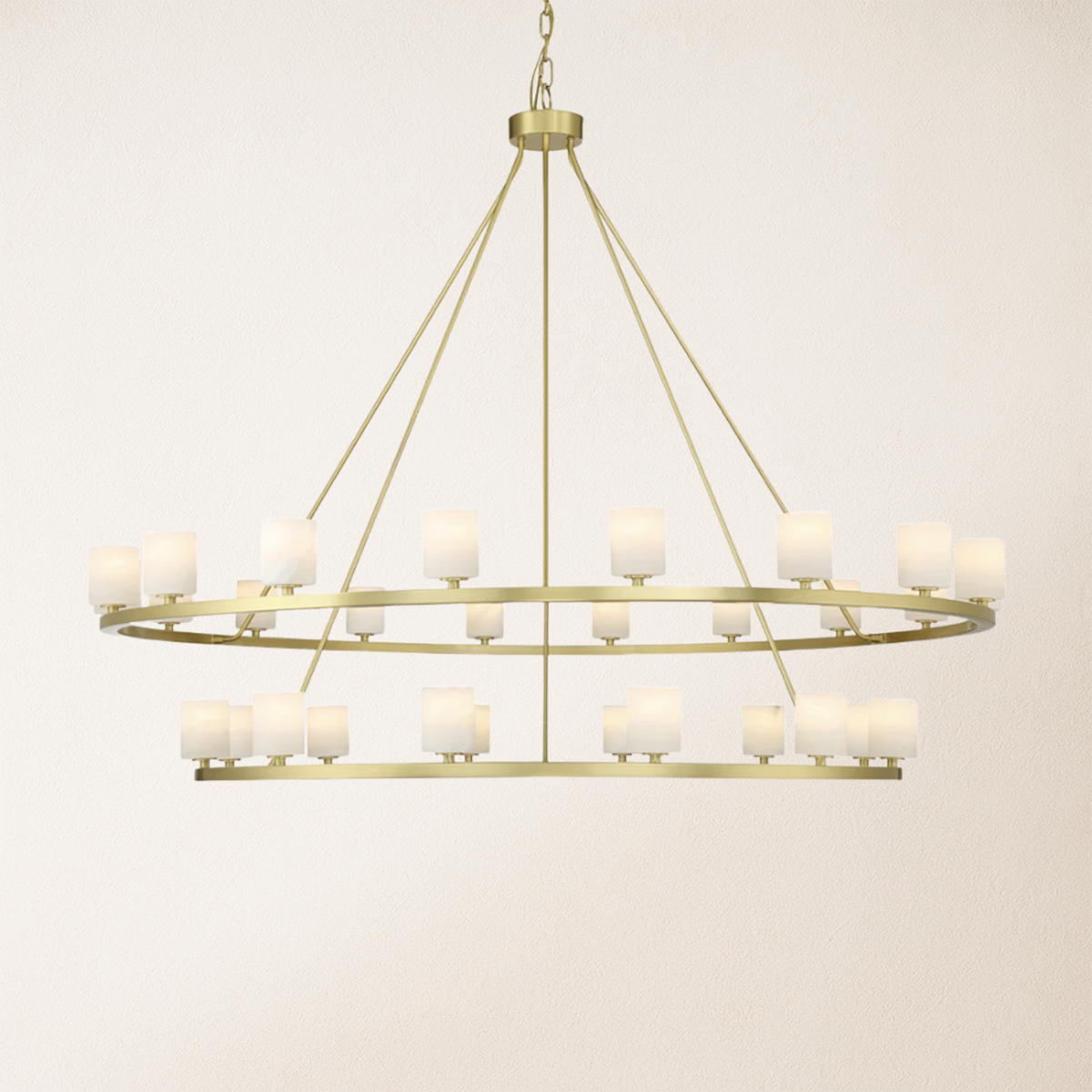 Aragon Tiered Alabaster Chandelier 150 cm W
