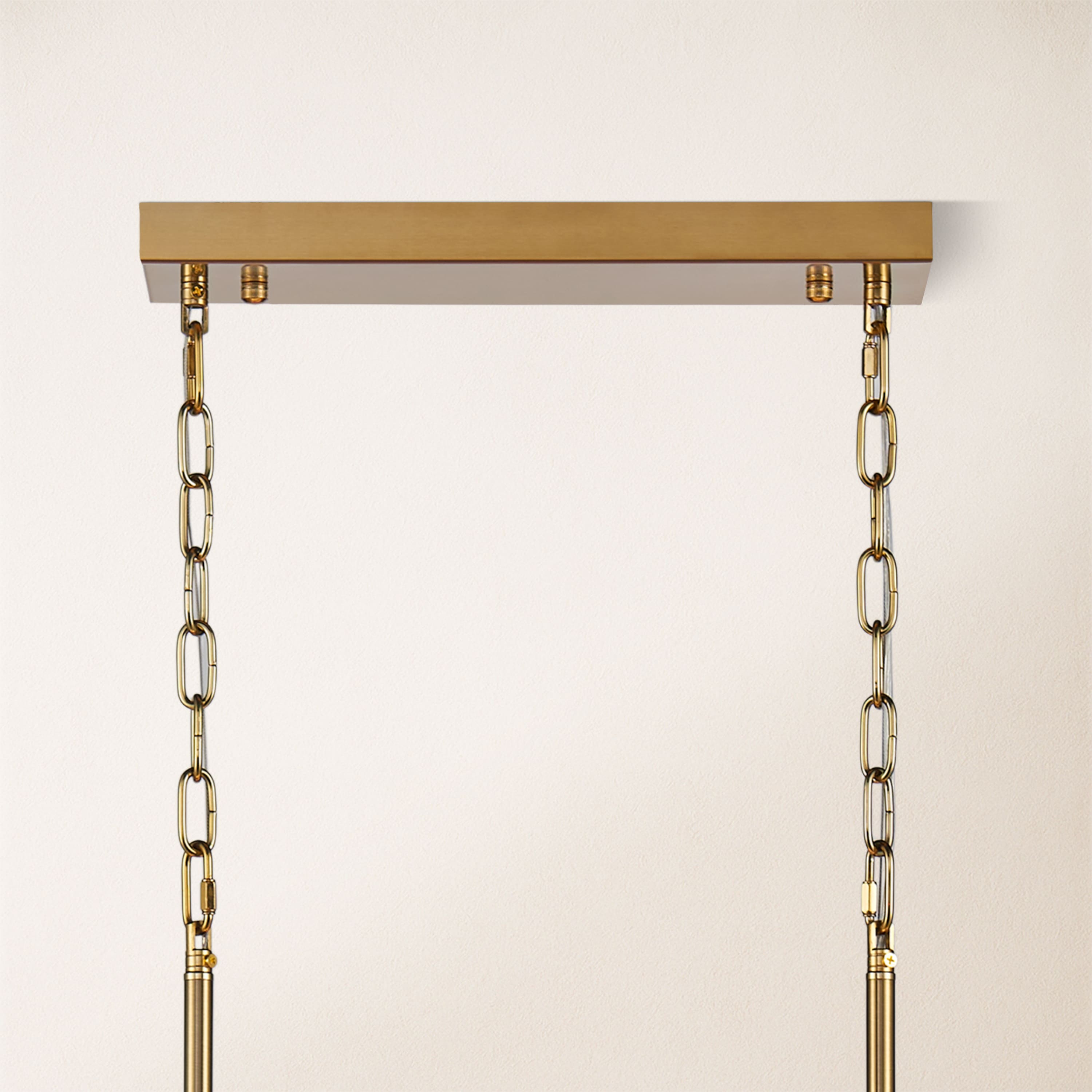 Nivislight Alabaster 2-Tier Rectangular Chandelier 101cm D