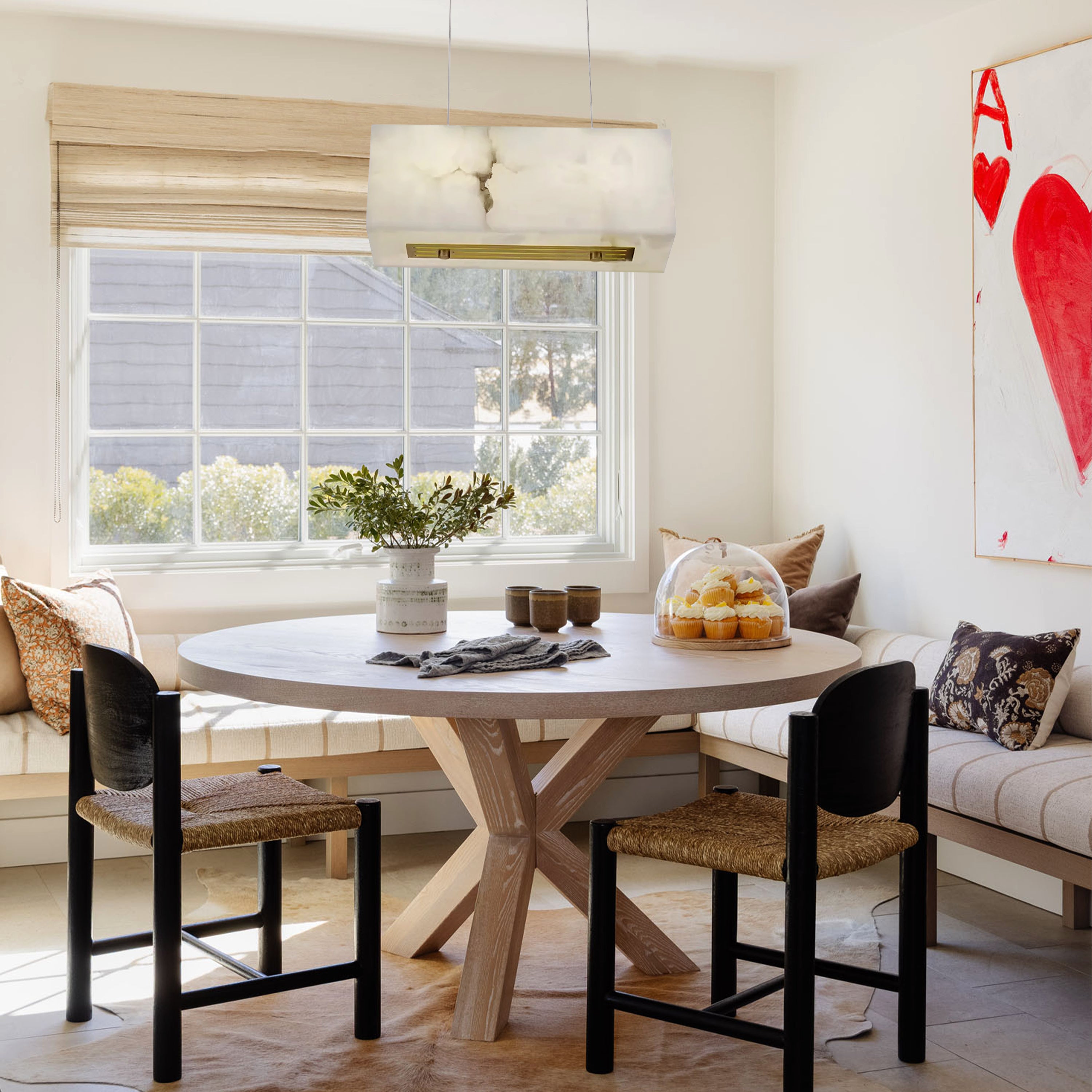 Dave Alabaster Cuboid Dining Room Chandelier 45 cm L