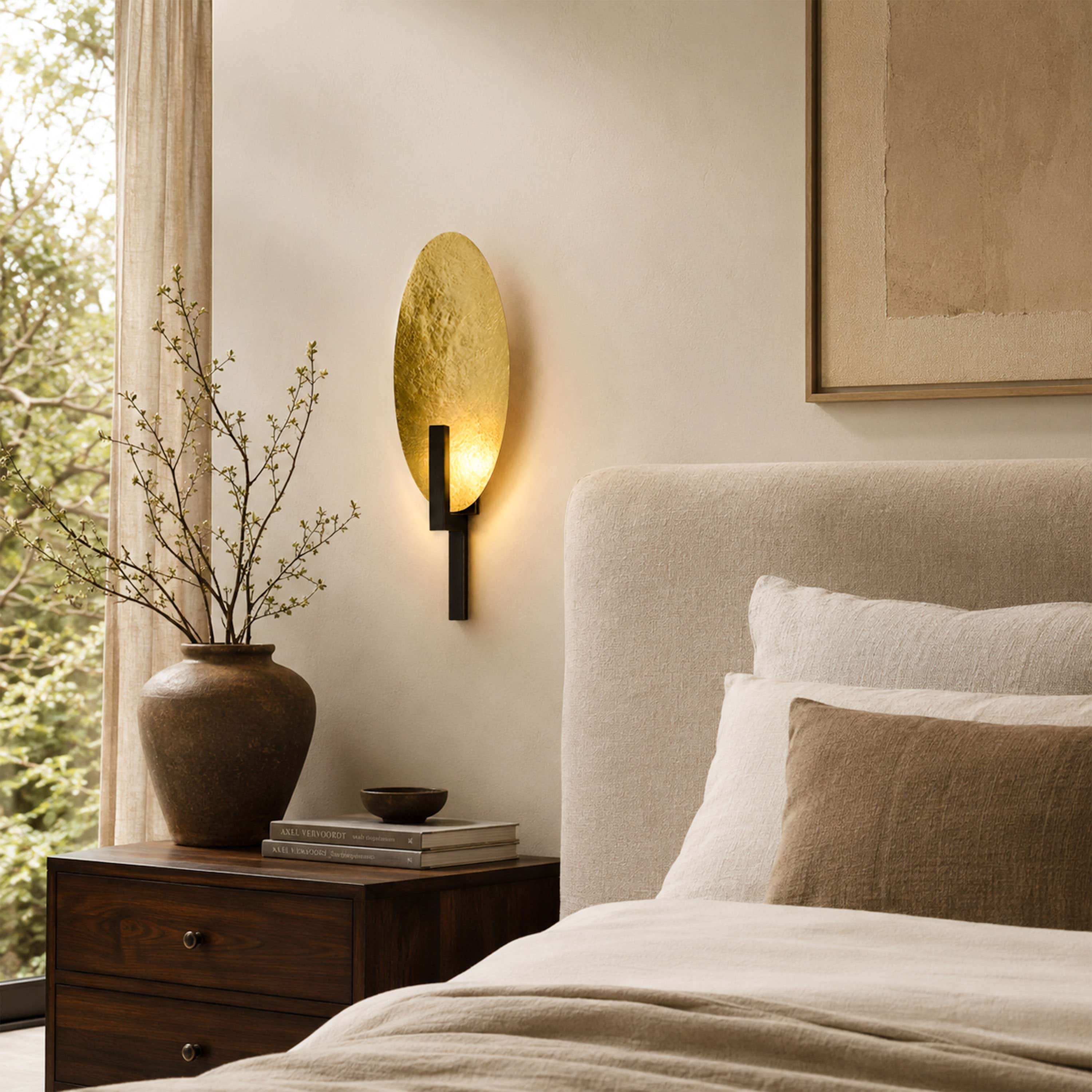 Solveta Metal Hammered Oval Wall Sconce