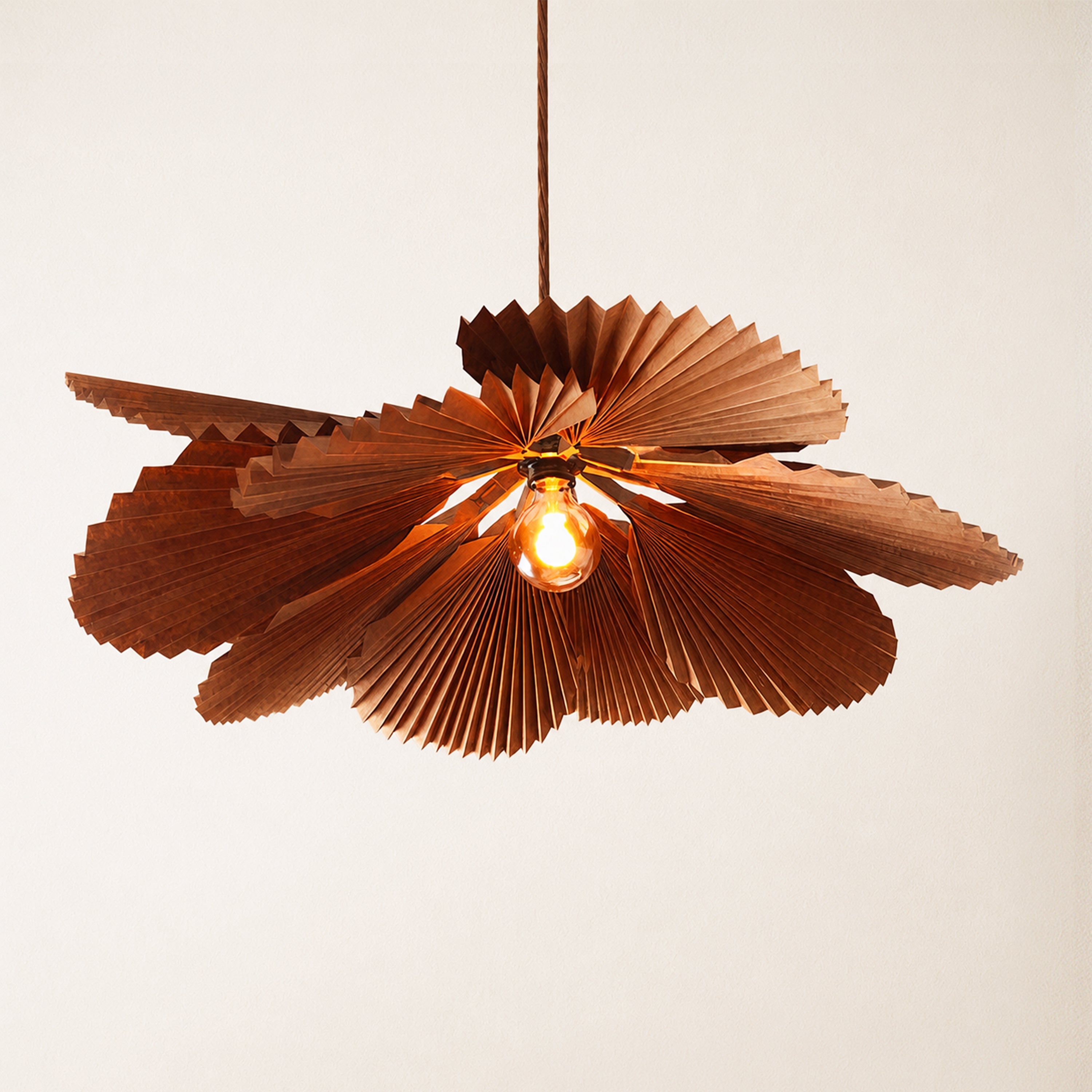 Calanthe Pleated Lotus Pendant Light