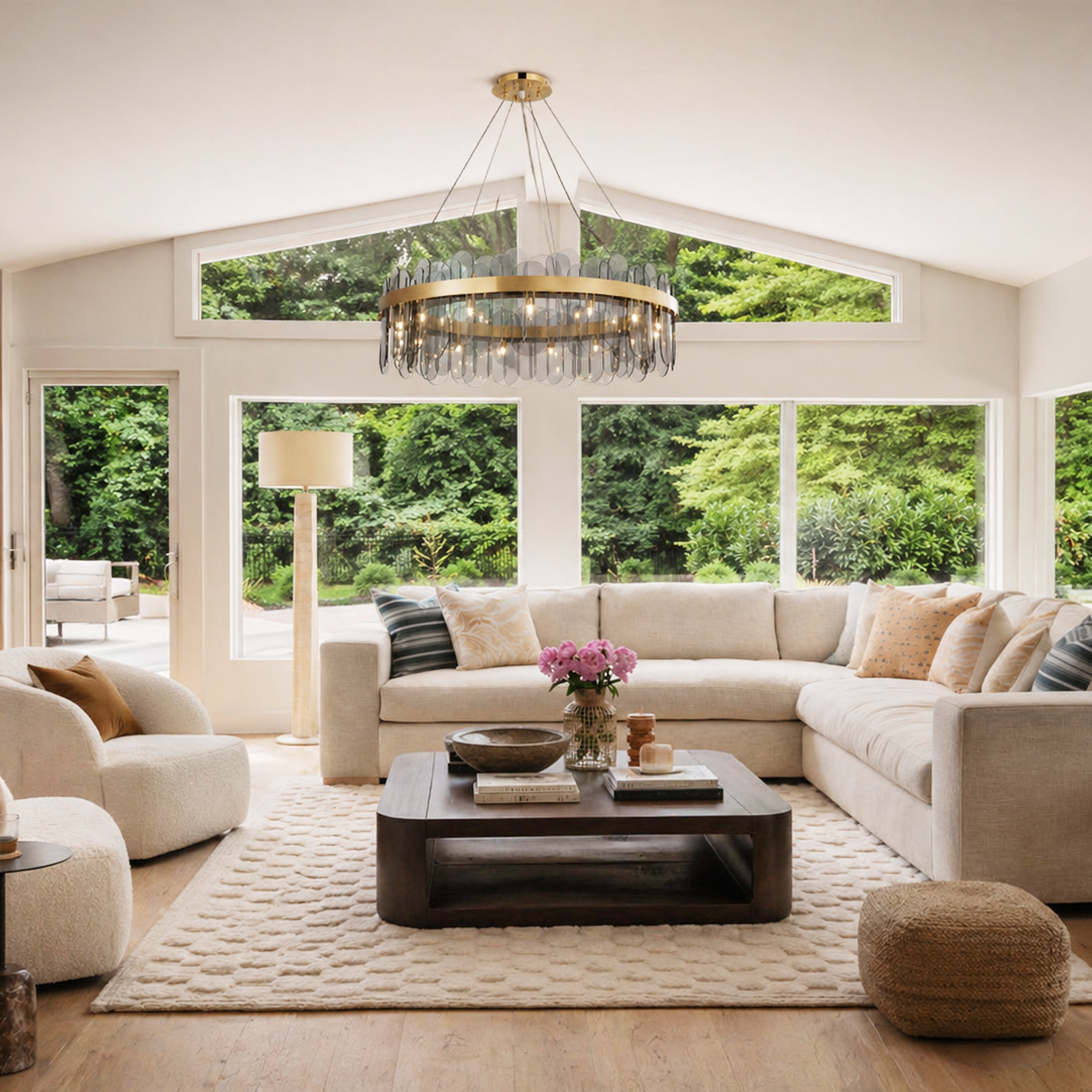 Prismora Glass Round Chandelier