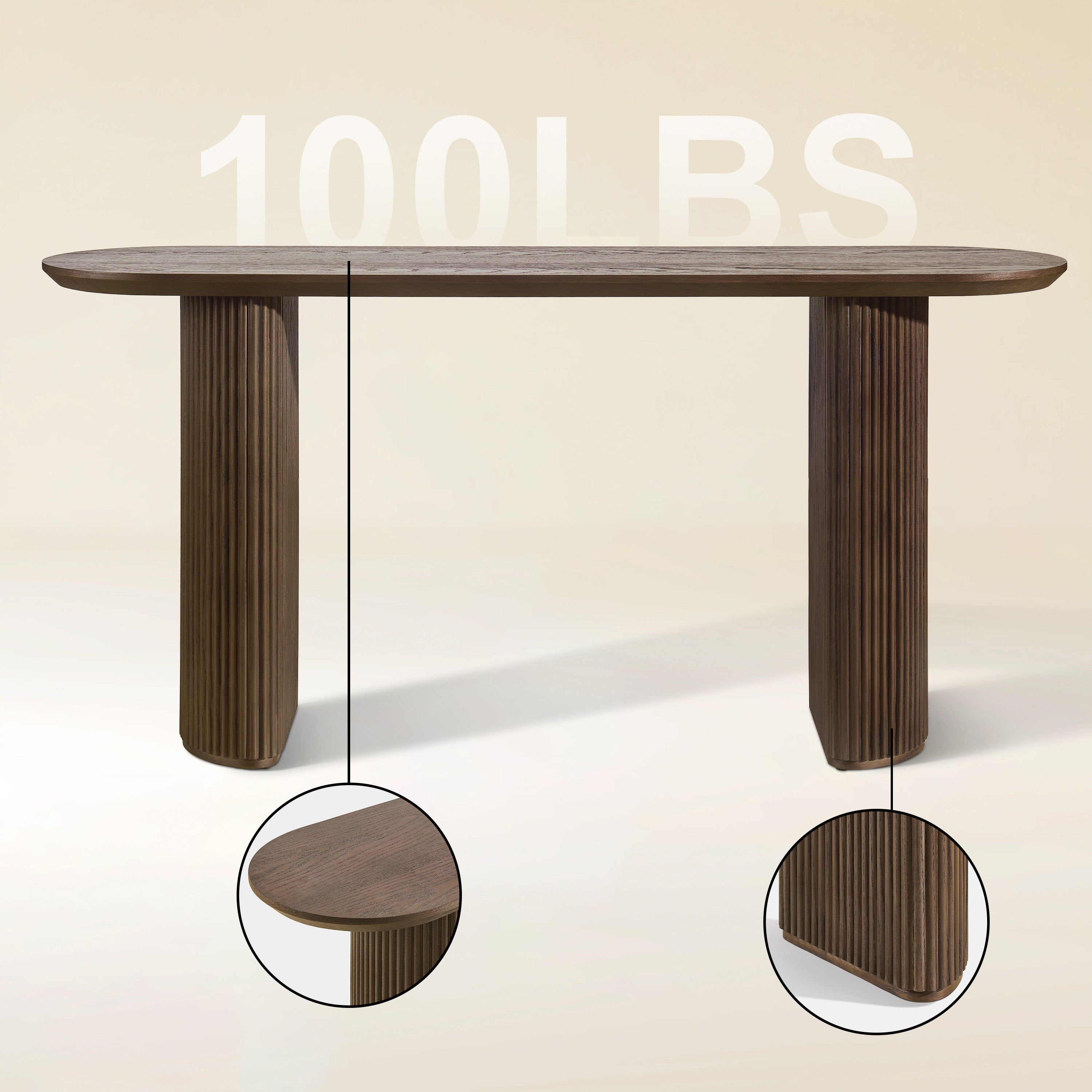 Plinth Console Table 60"W