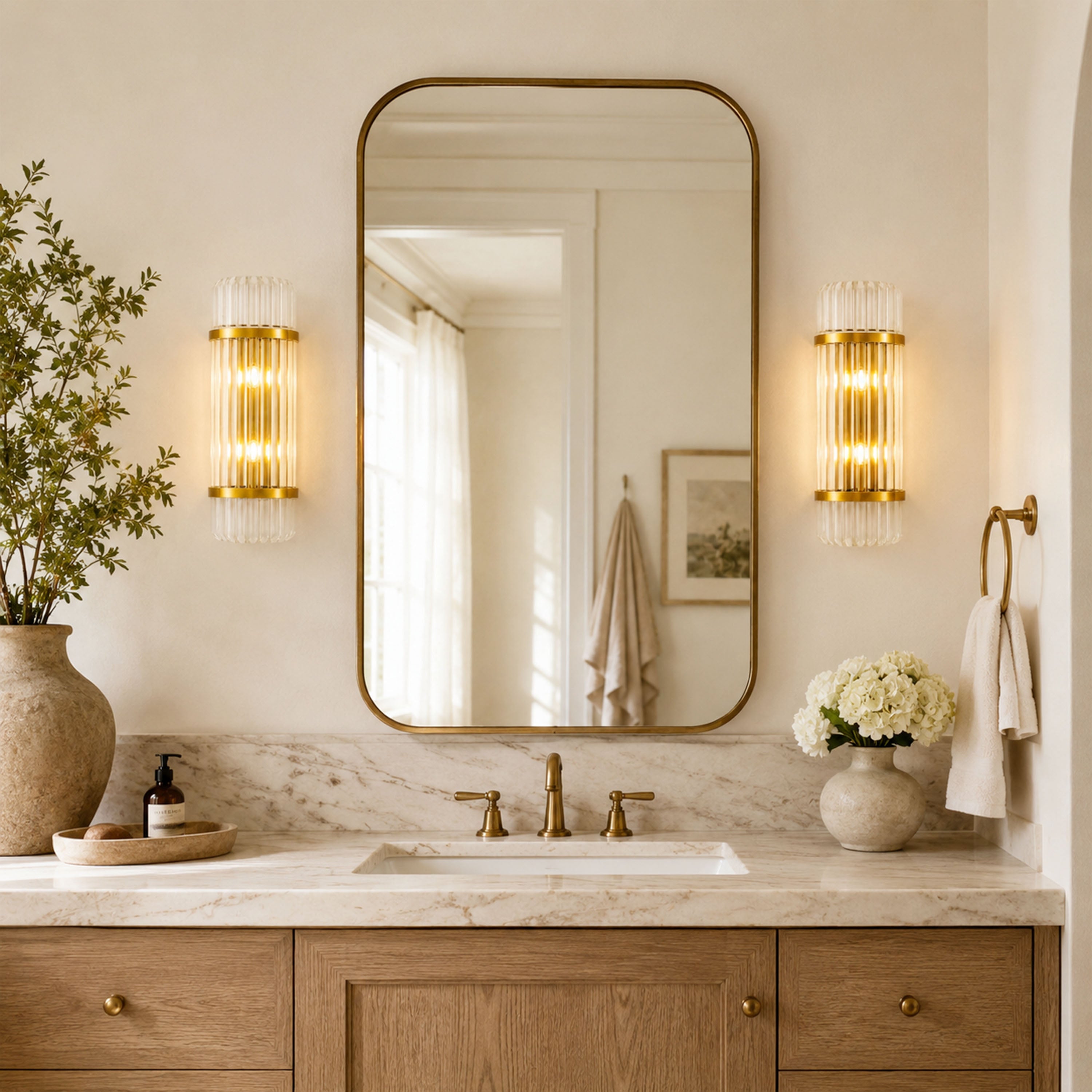 Oryana Crystal Icicle Wall Sconce 8.3"