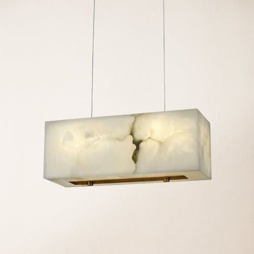 Dave Alabaster Cuboid Dining Room Chandelier 45 cm L