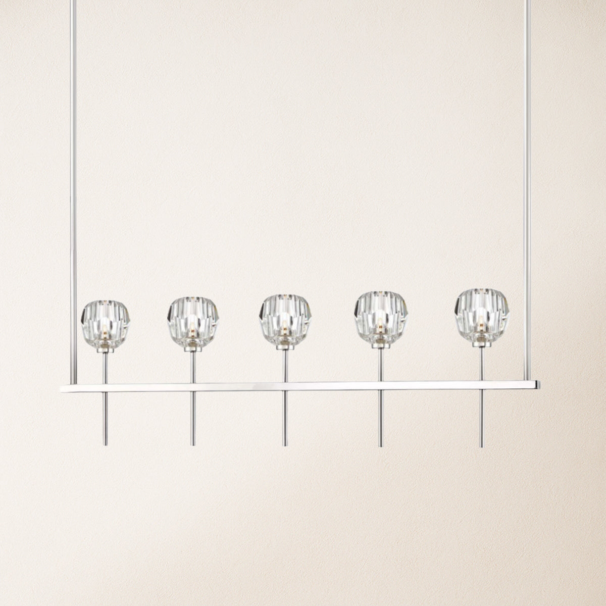 Parisian Crystal Linear Chandelier 117 cm L