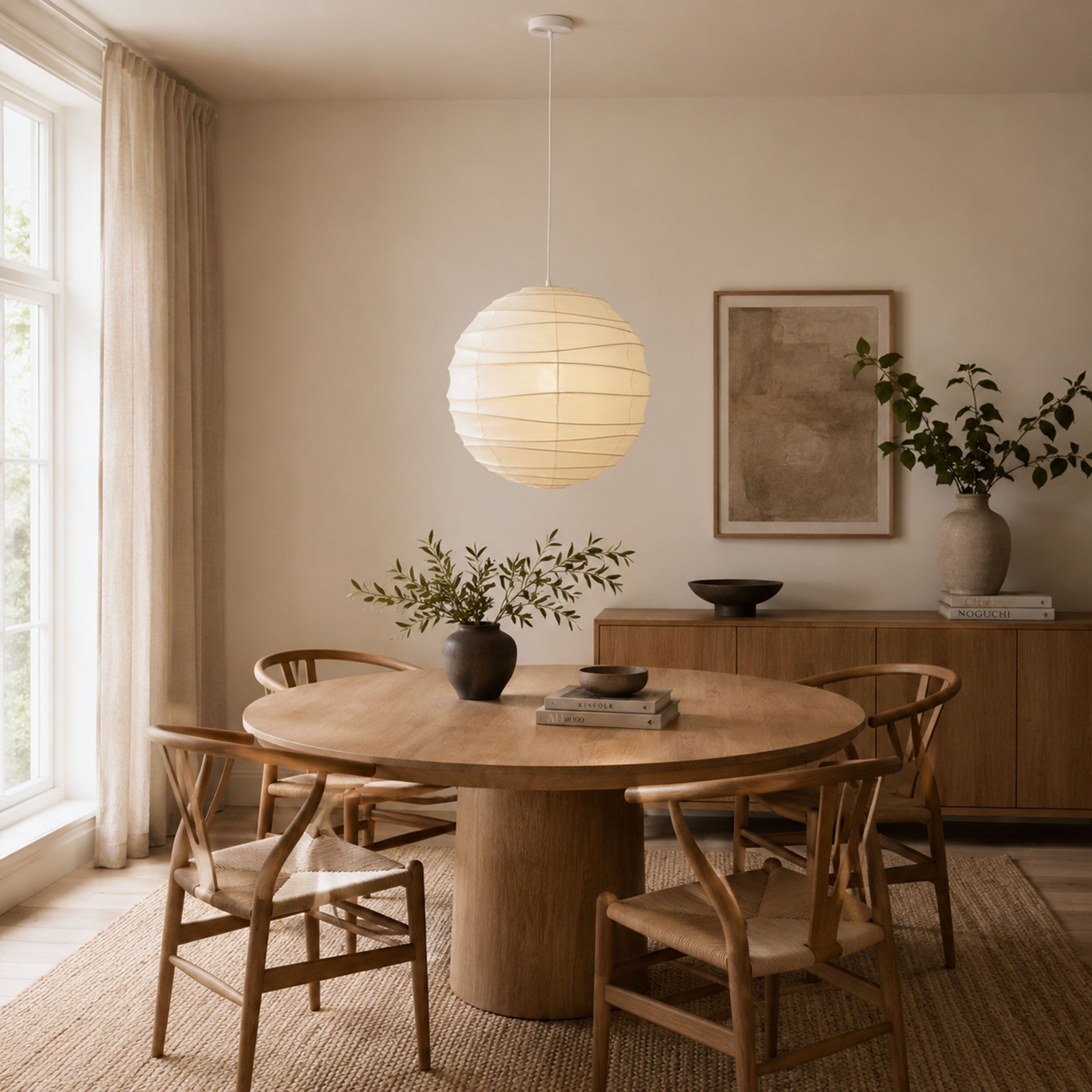 Hikari Paper Ball Pendant Lamp