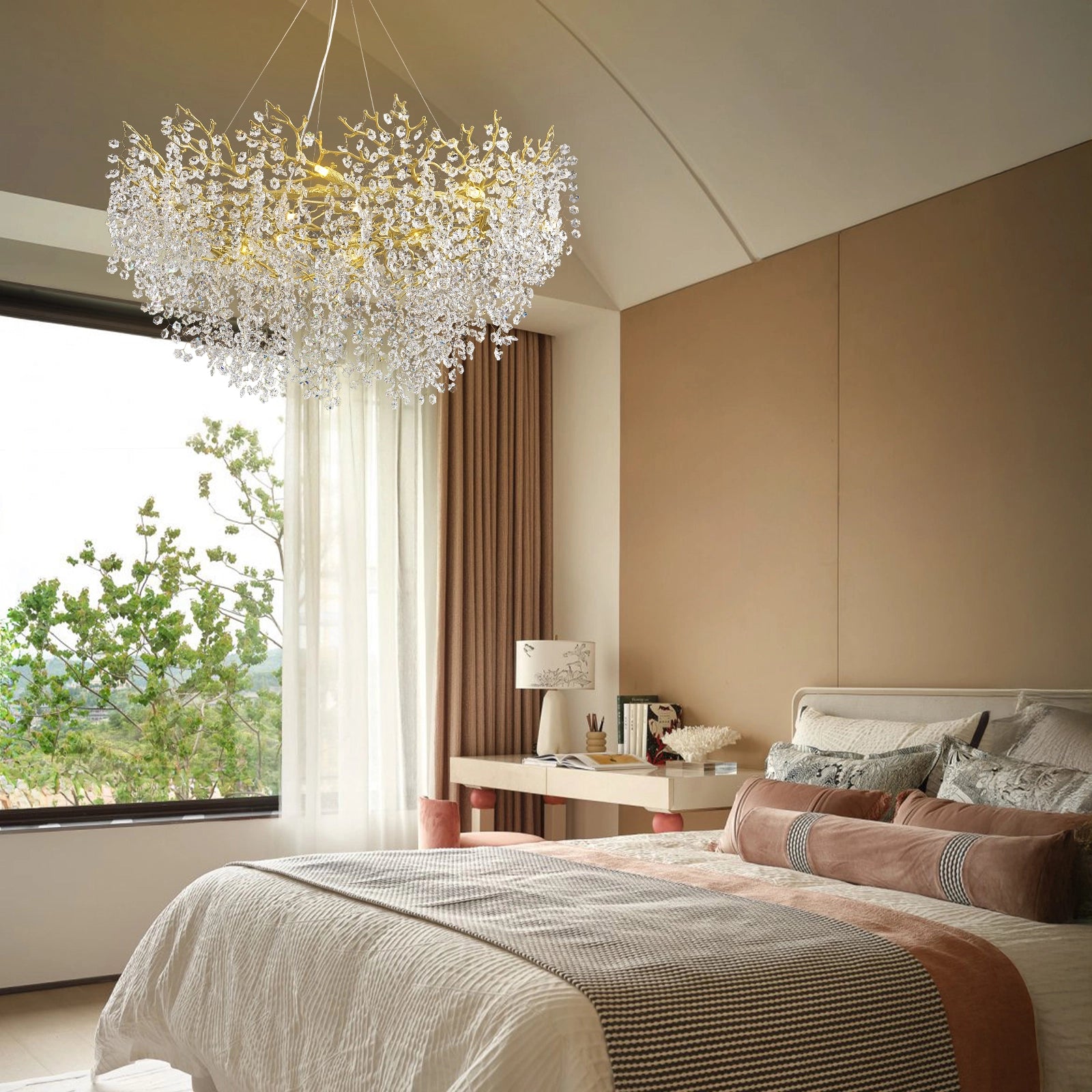 Lustre Branches Halo Chandelier 122cm