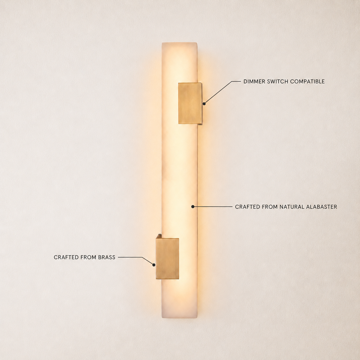 Caelia Alabaster Linear Wall Sconce